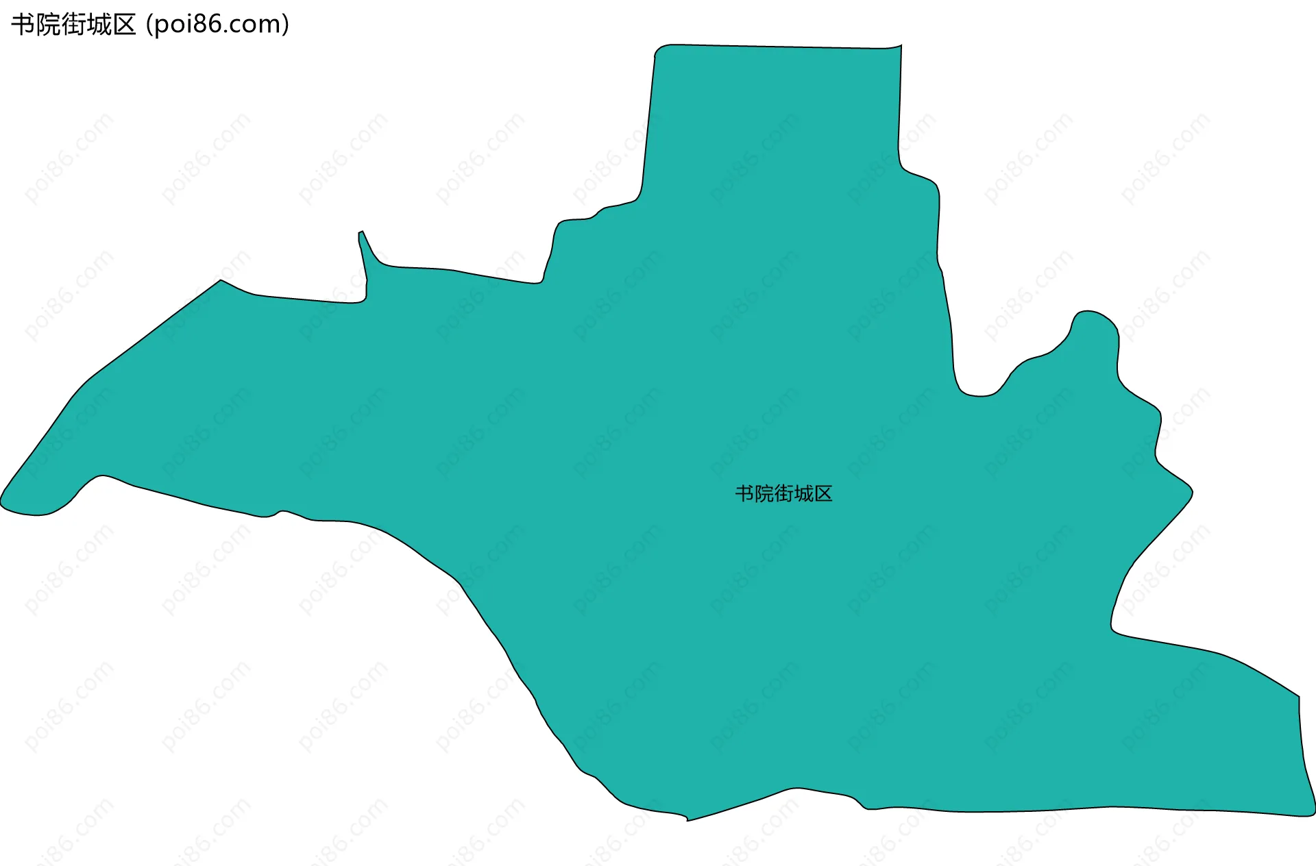 书院街城区边界地图