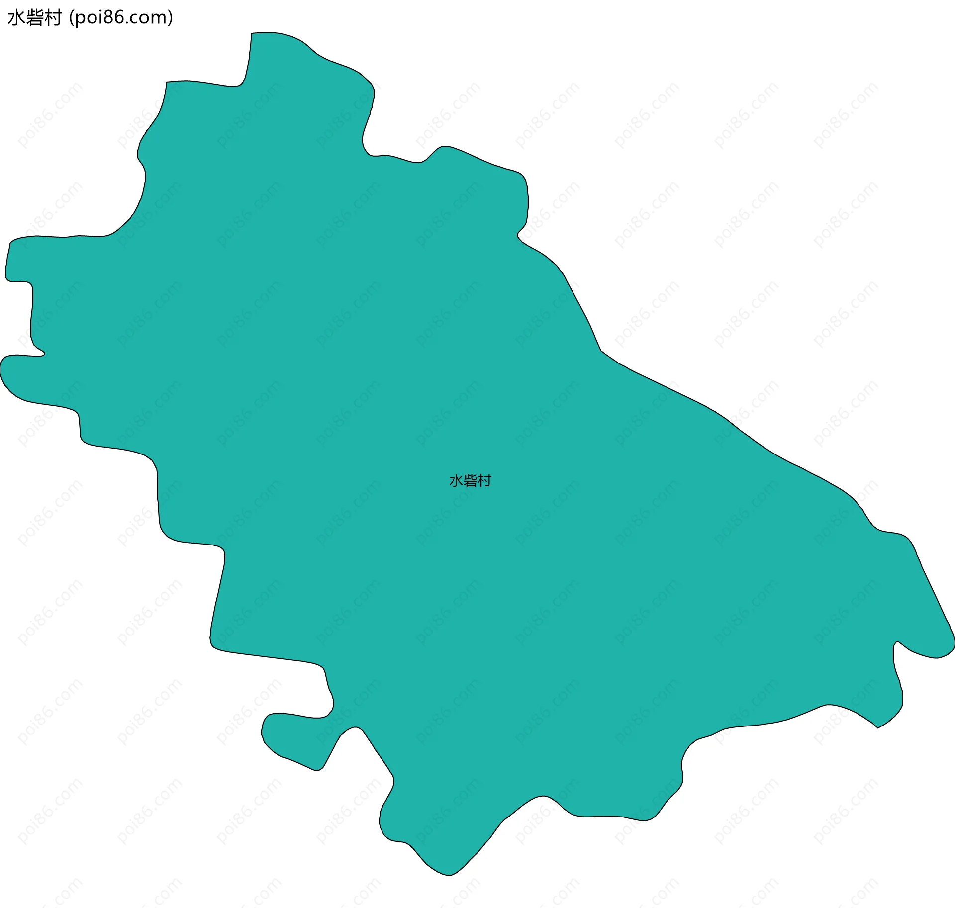 水砦村边界地图