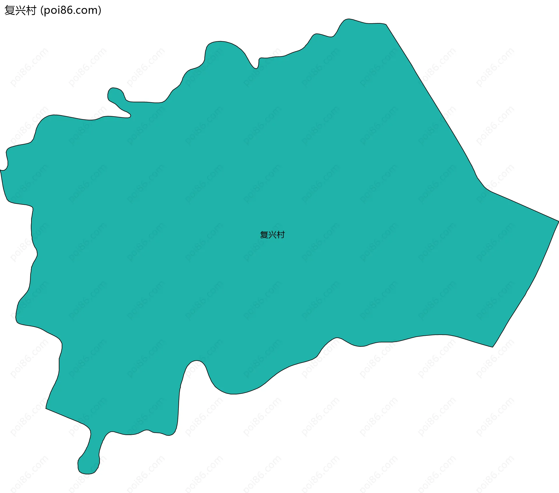 复兴村边界地图