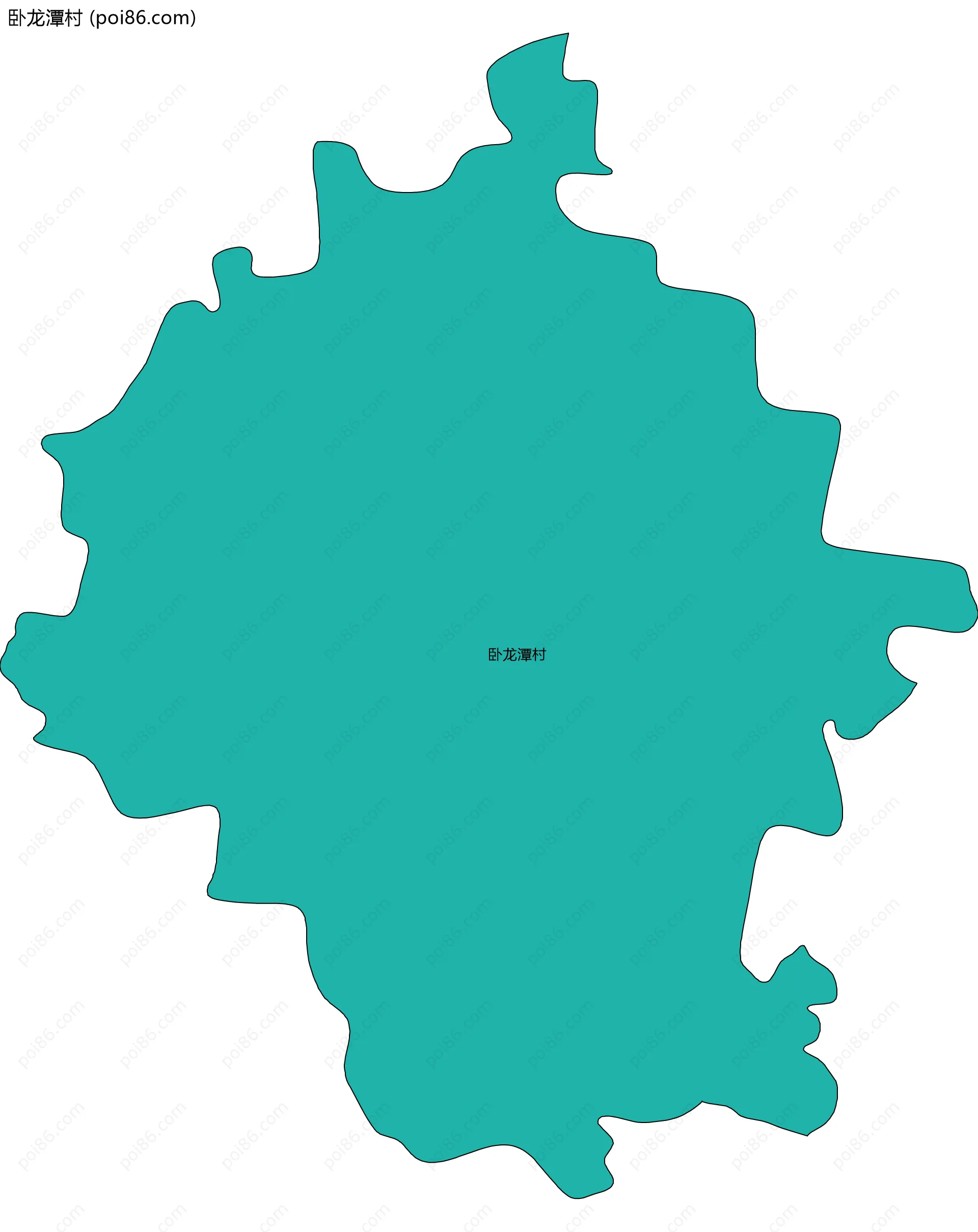 卧龙潭村边界地图