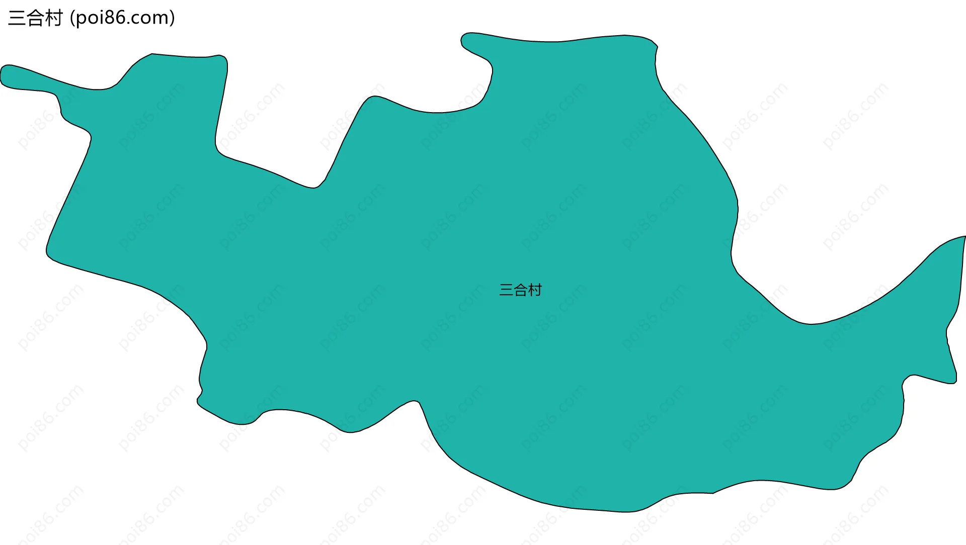 三合村边界地图