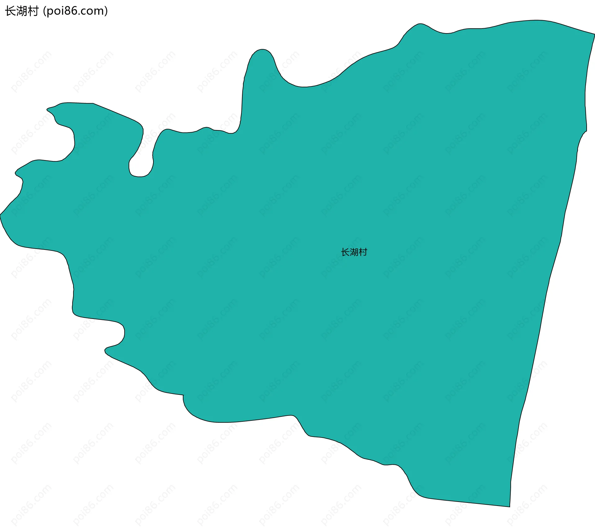 长湖村边界地图