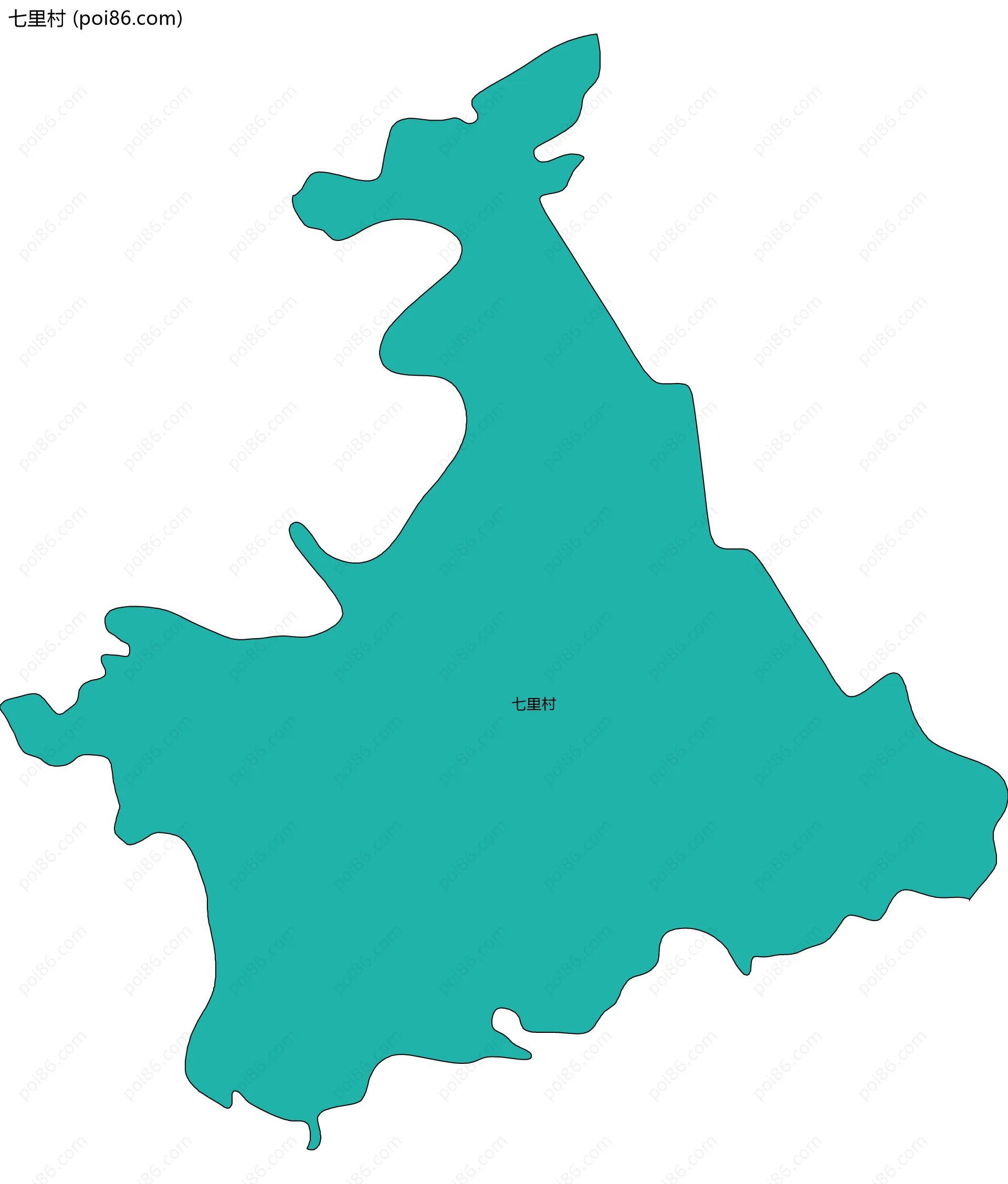 七里村边界地图