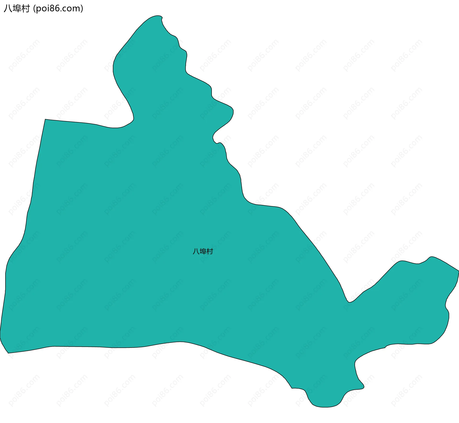 八埠村边界地图