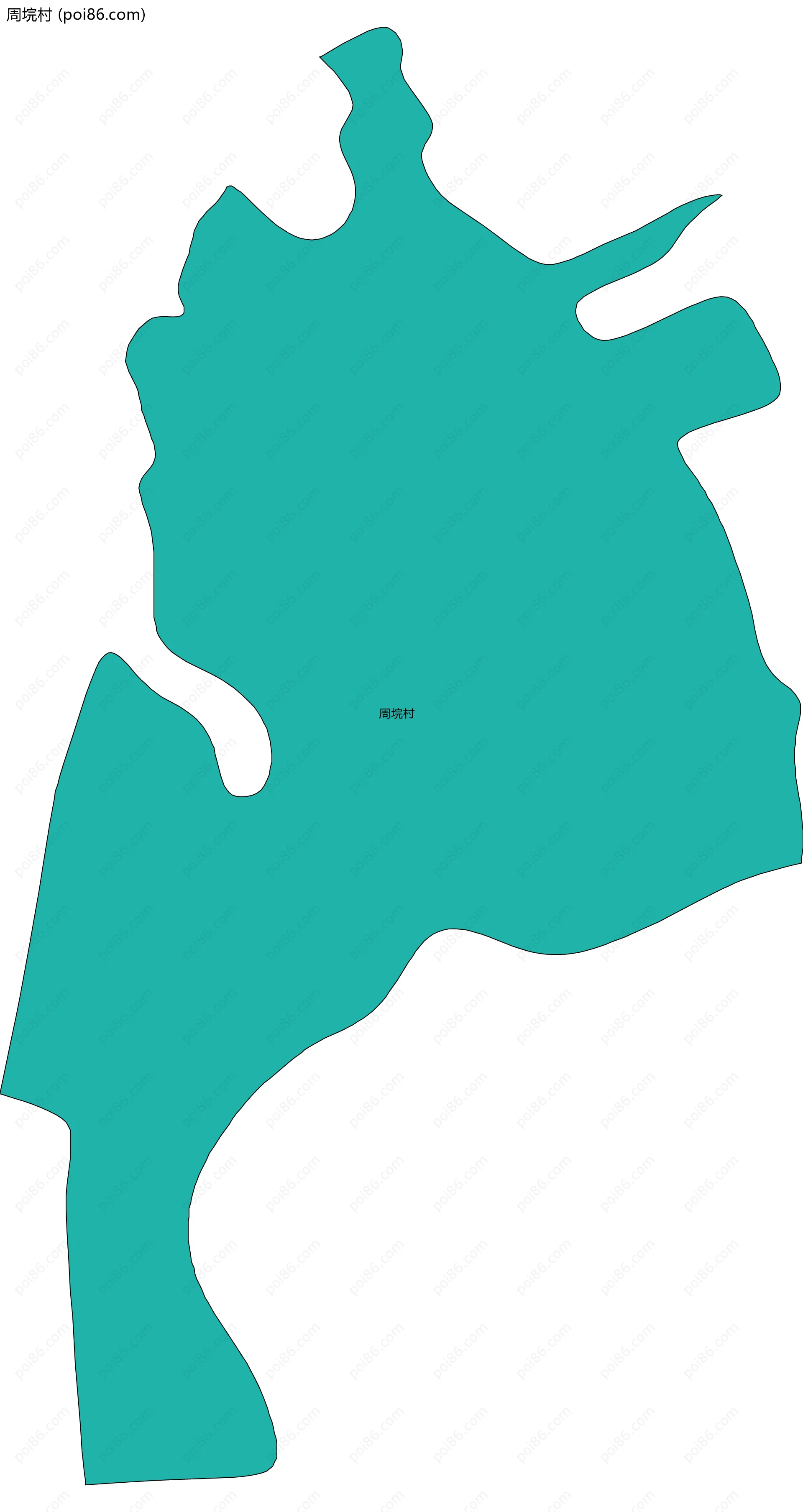 周垸村边界地图