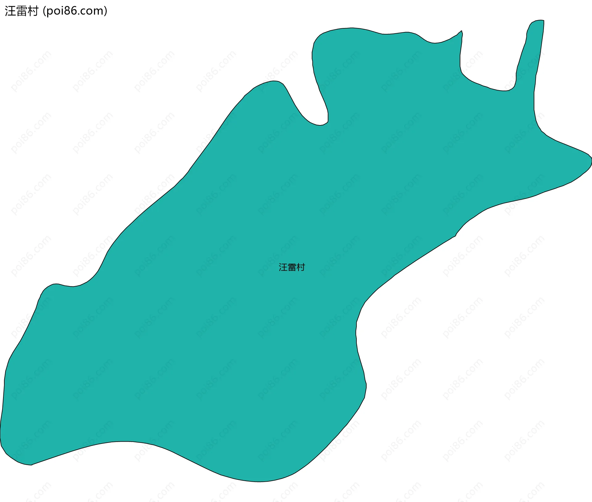 汪雷村边界地图