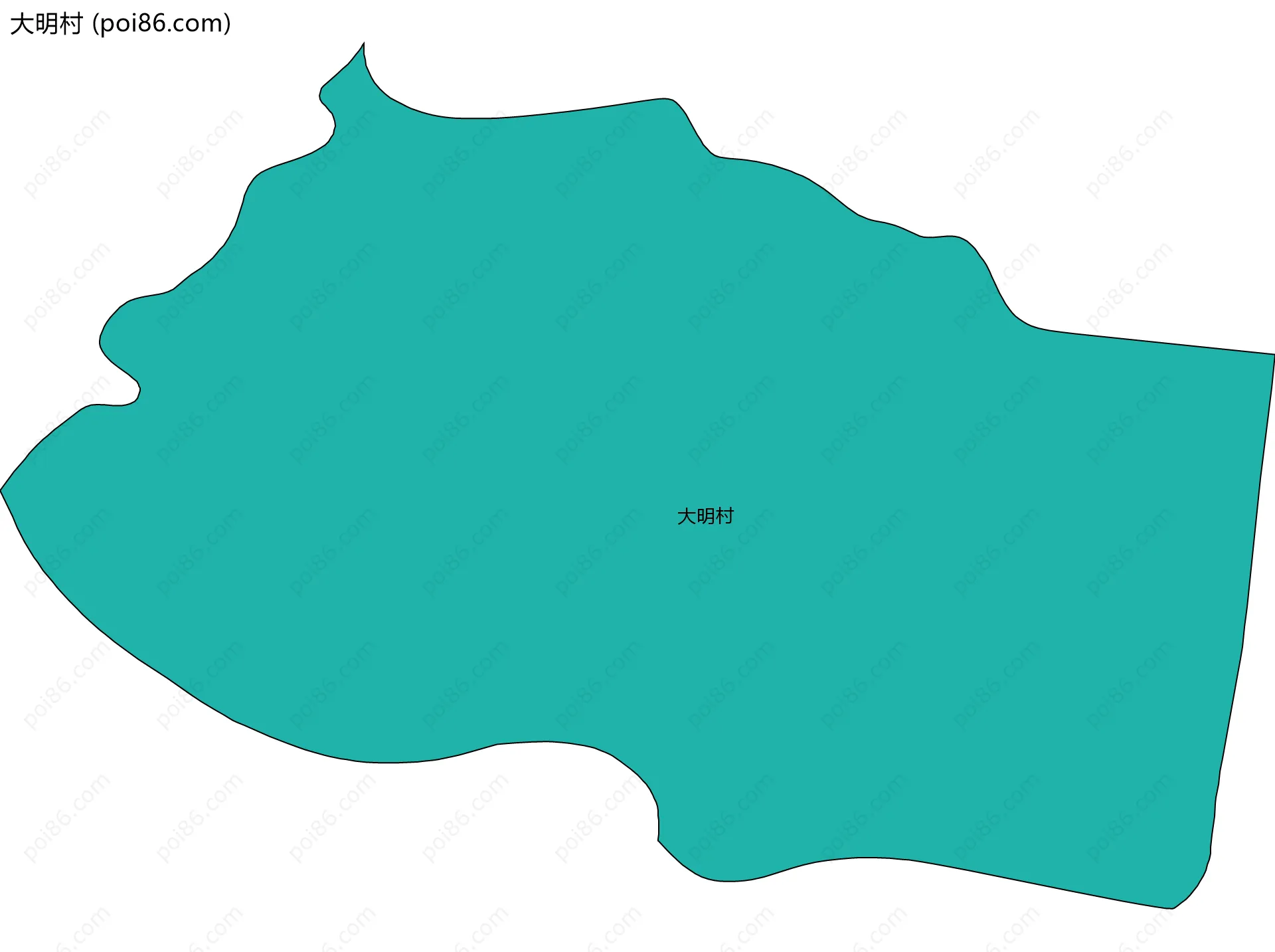 大明村边界地图