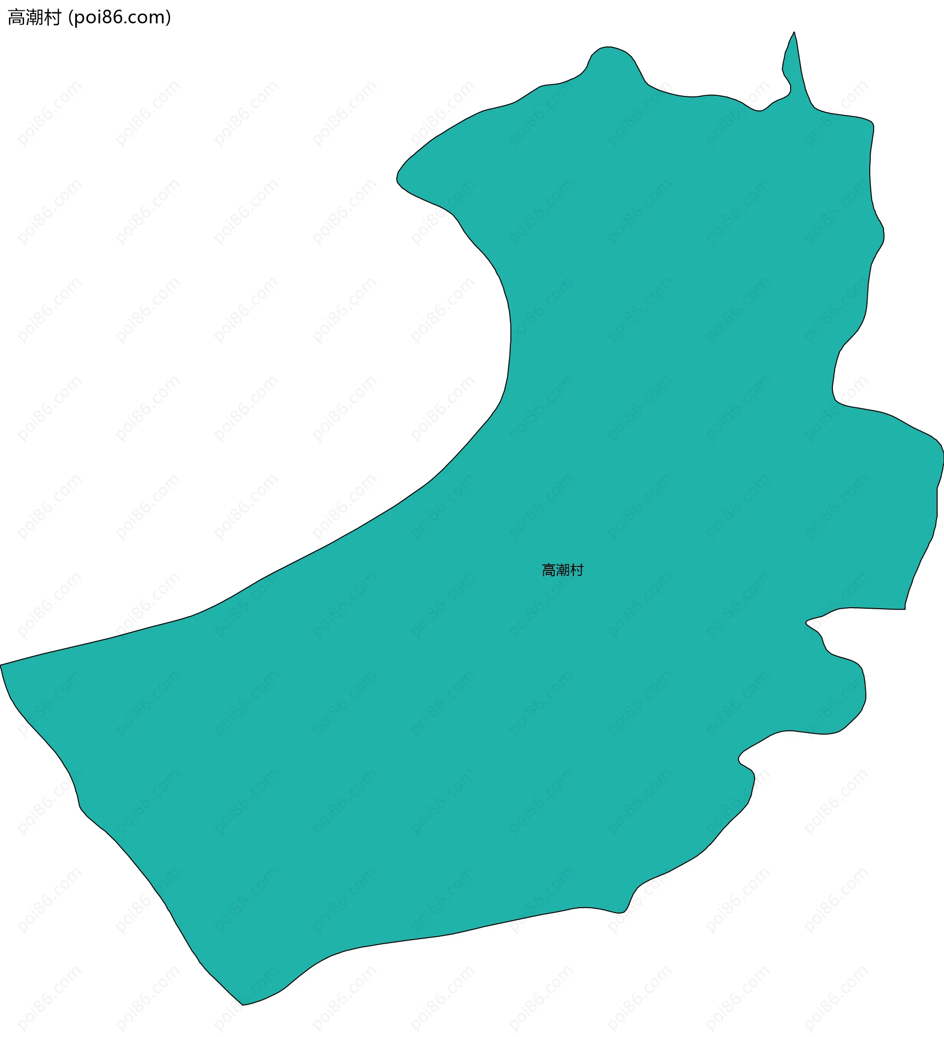 高潮村边界地图