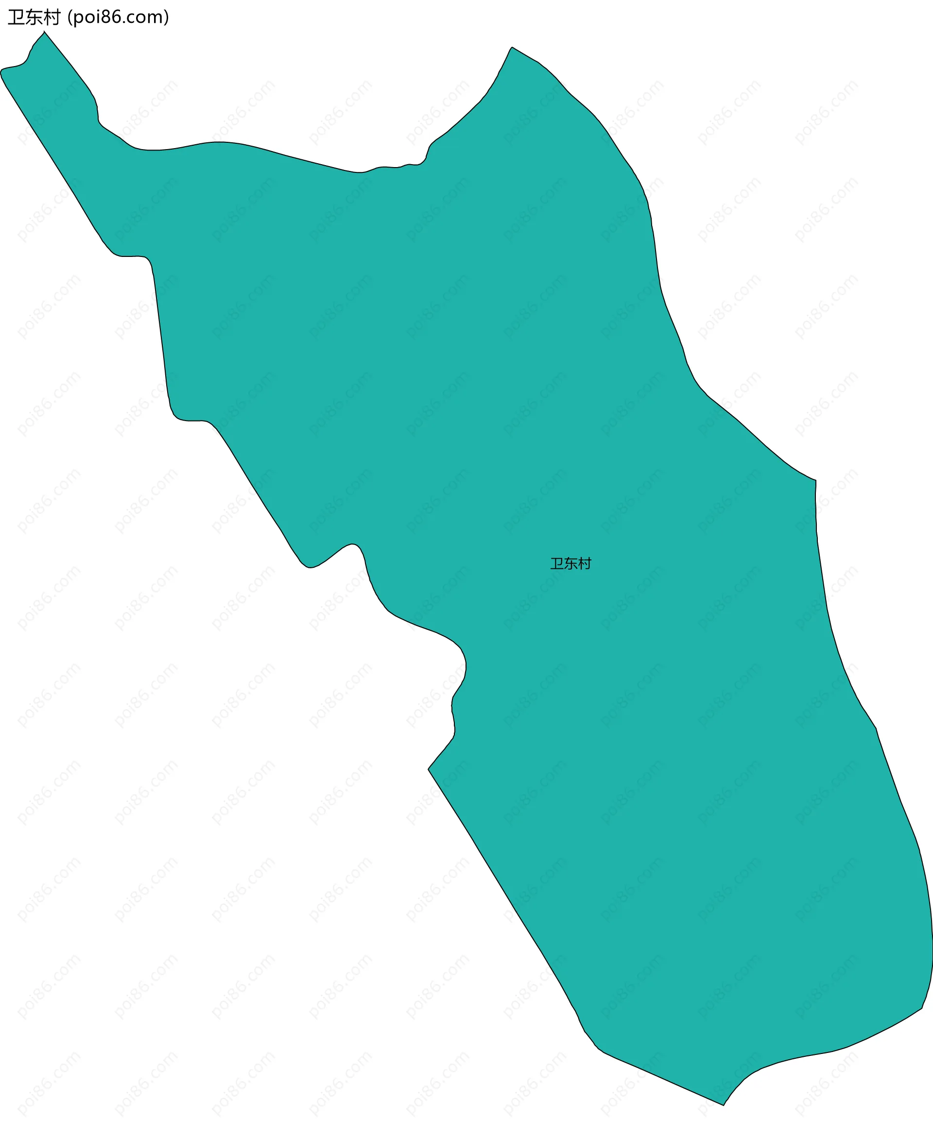 卫东村边界地图