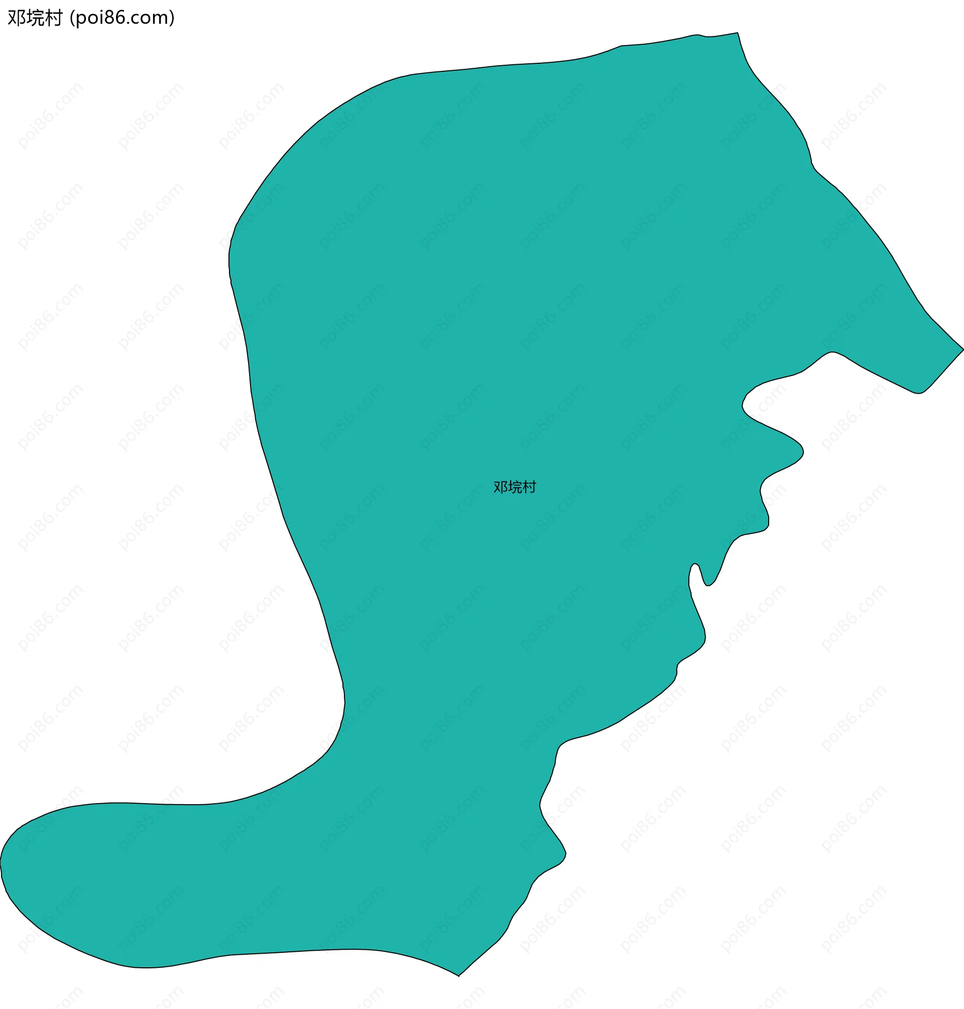 邓垸村边界地图