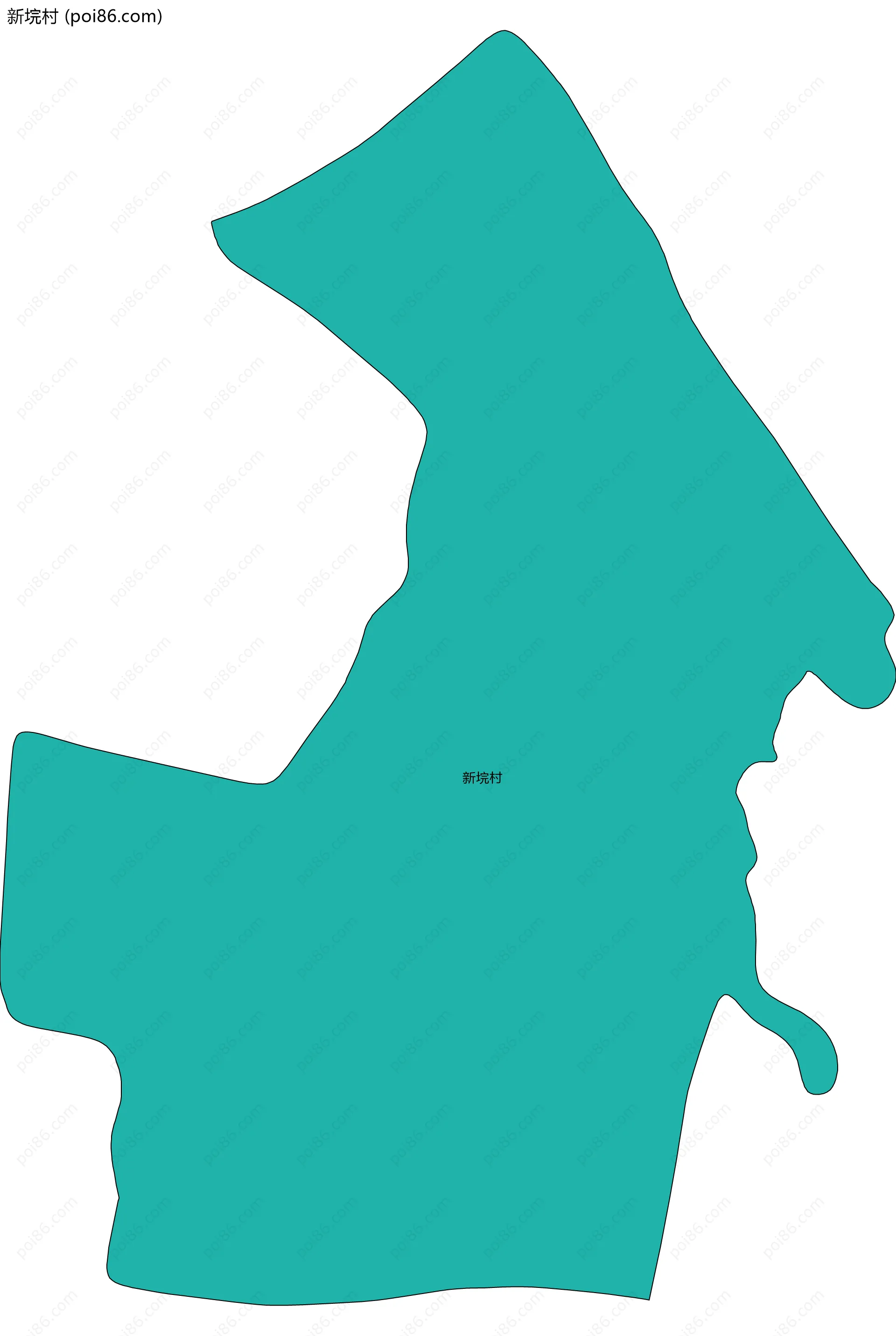 新垸村边界地图