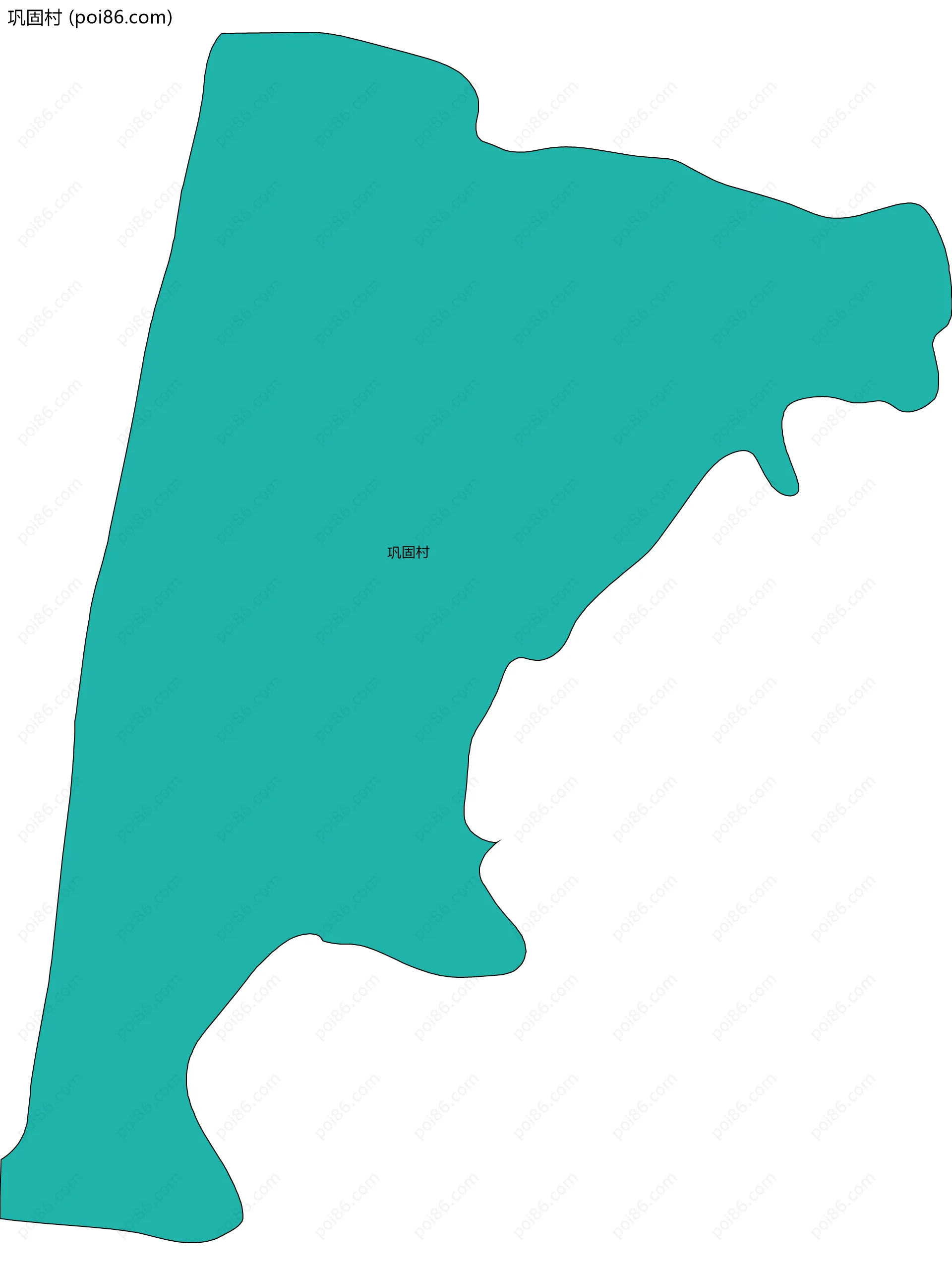 巩固村边界地图