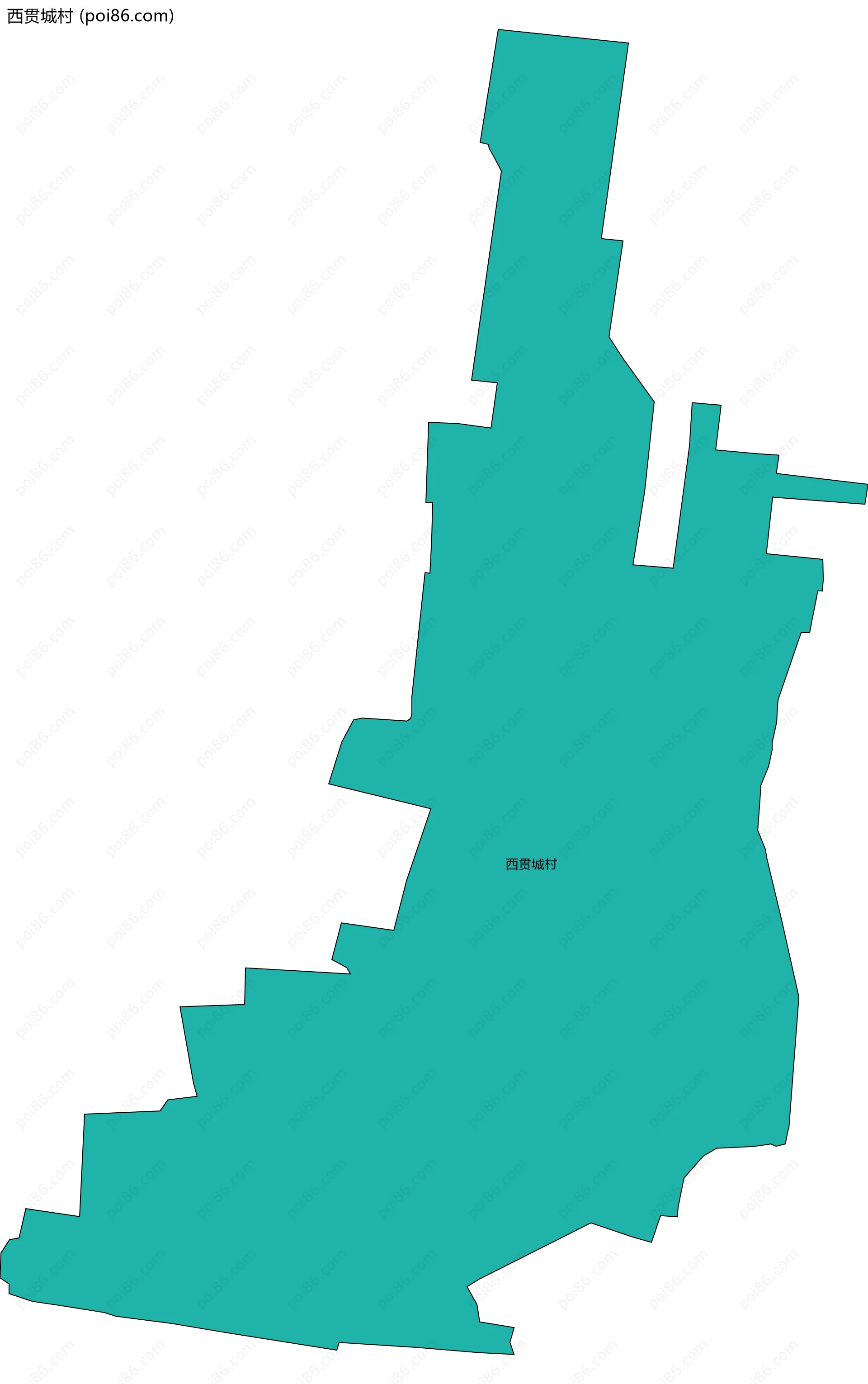 西贯城村边界地图