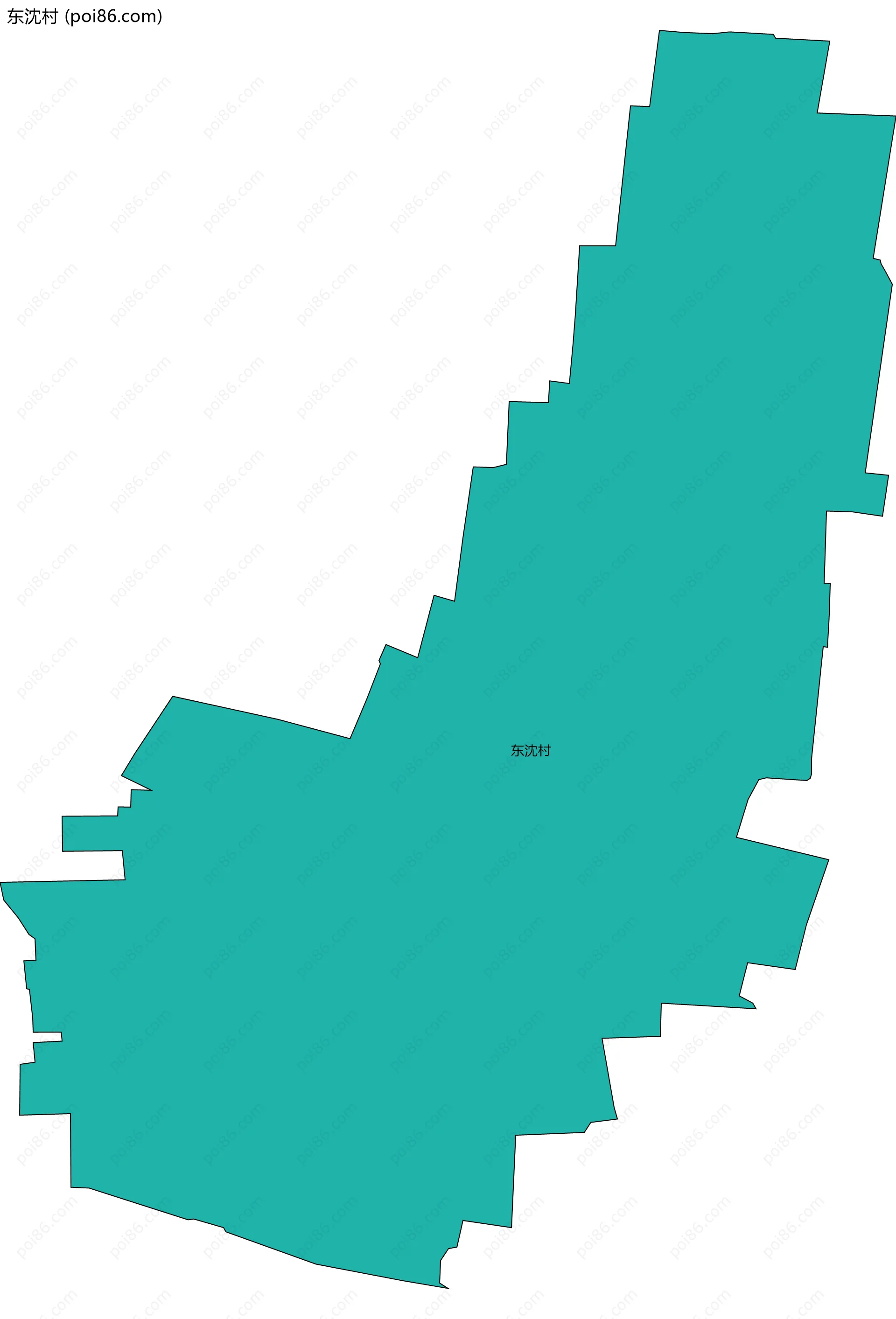 东沈村边界地图