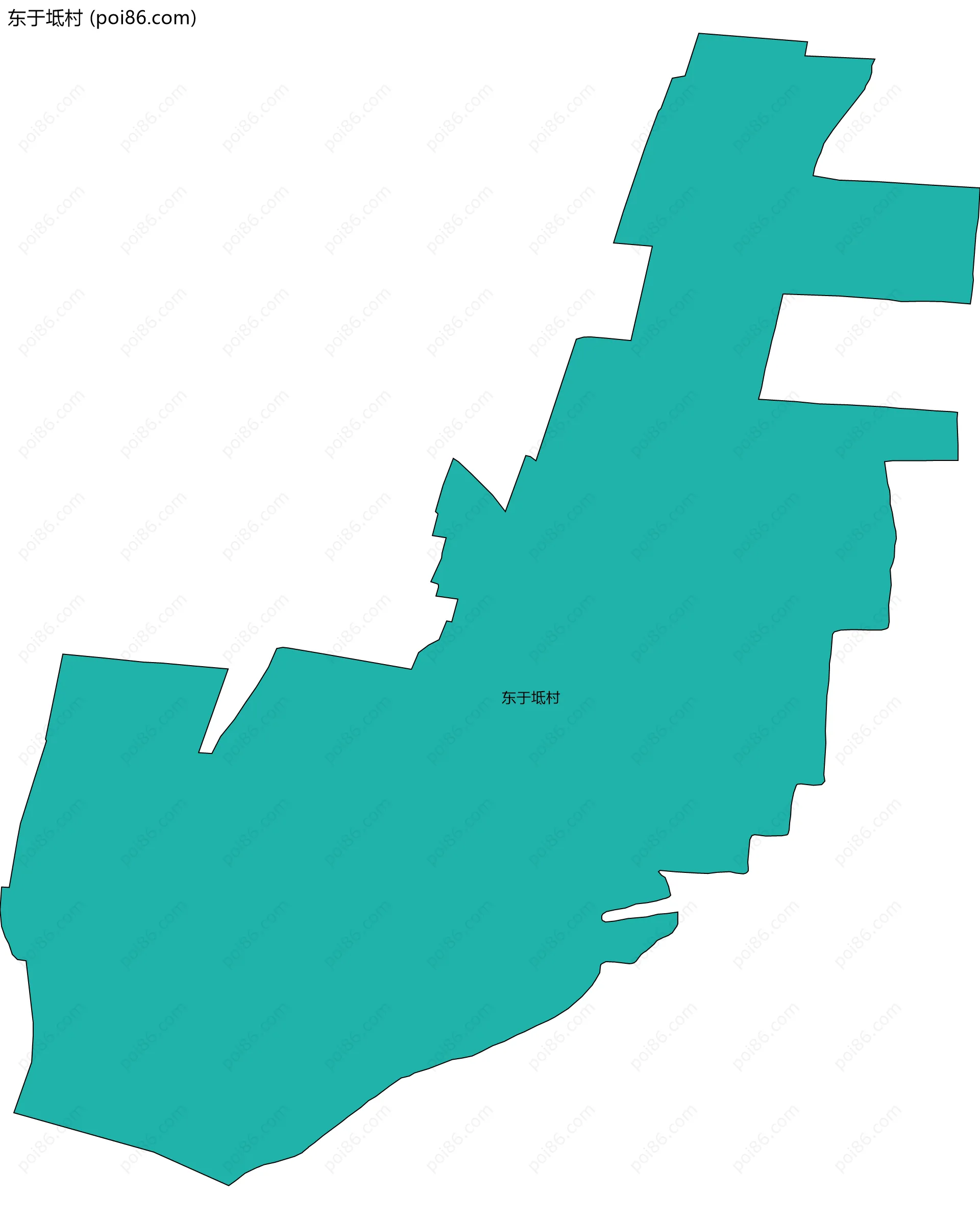 东于坻村边界地图