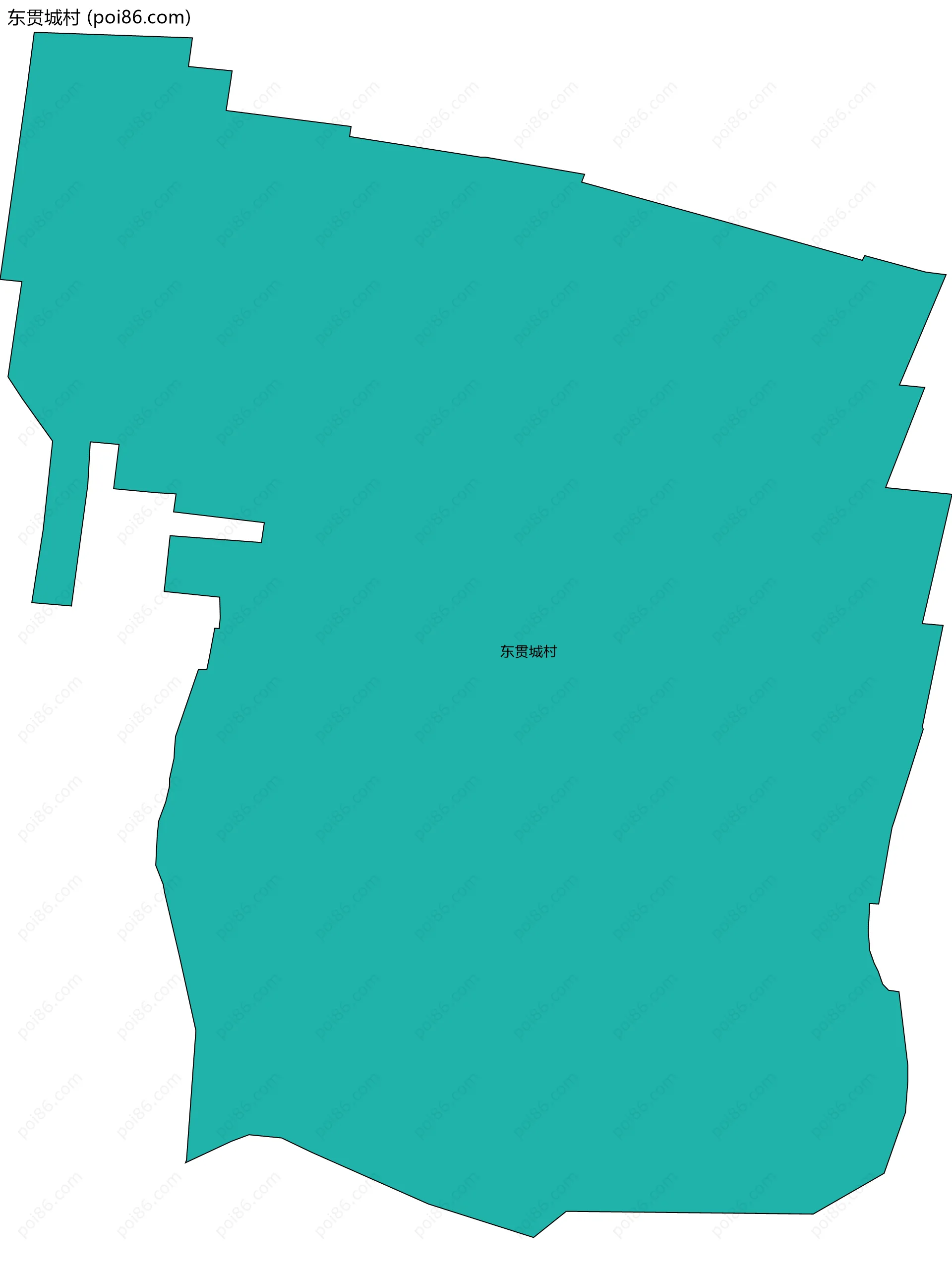 东贯城村边界地图