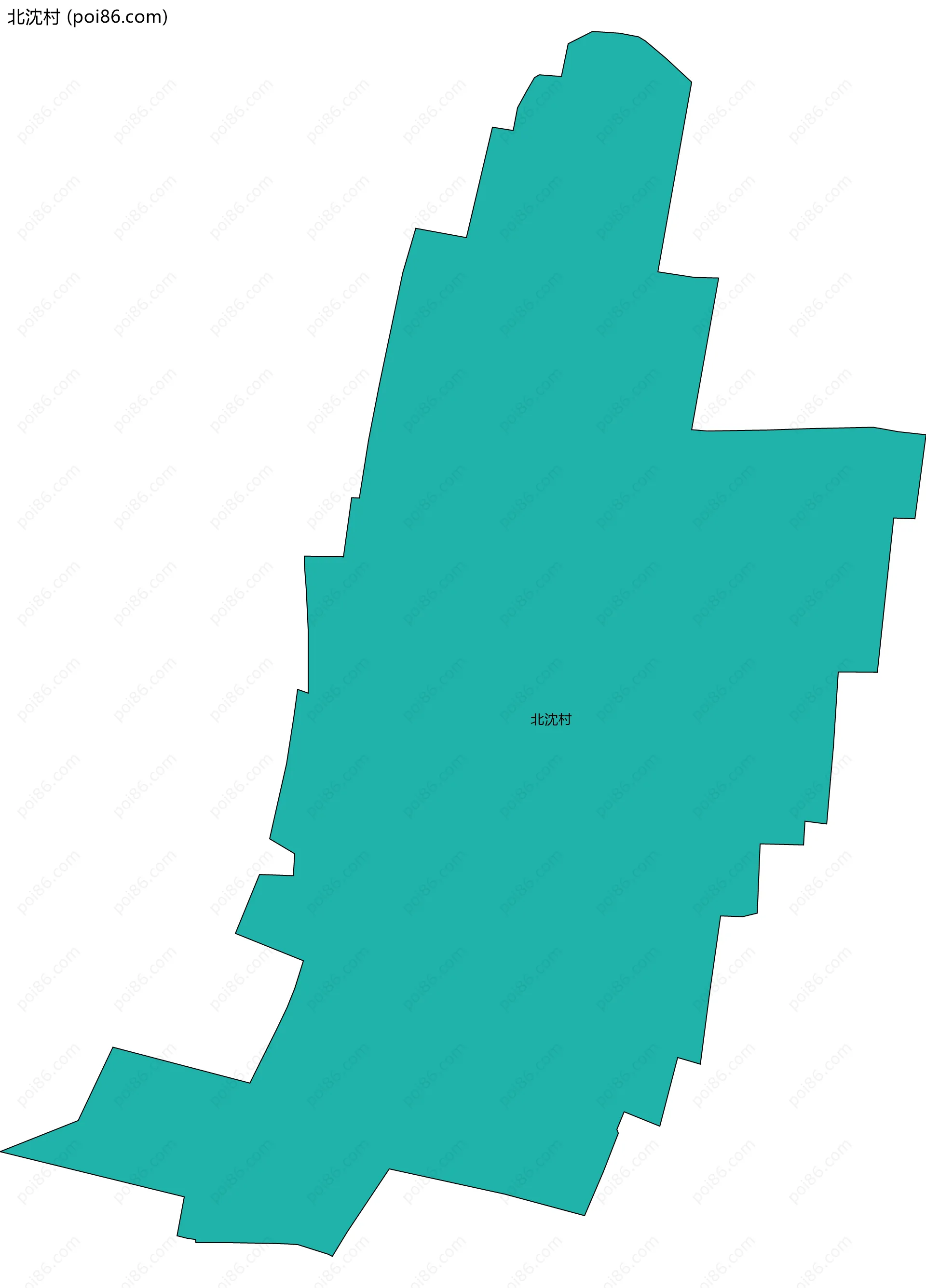 北沈村边界地图
