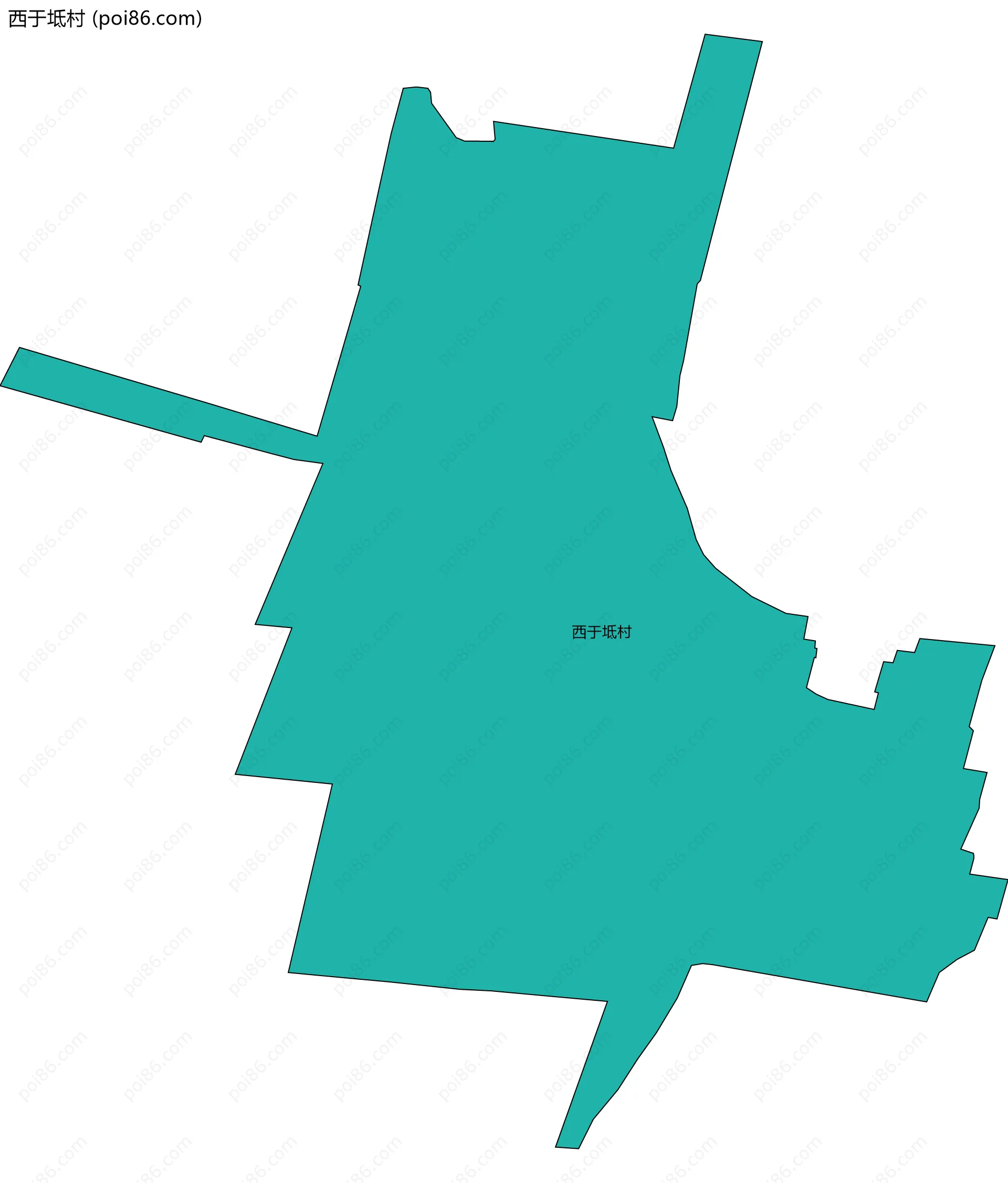 西于坻村边界地图