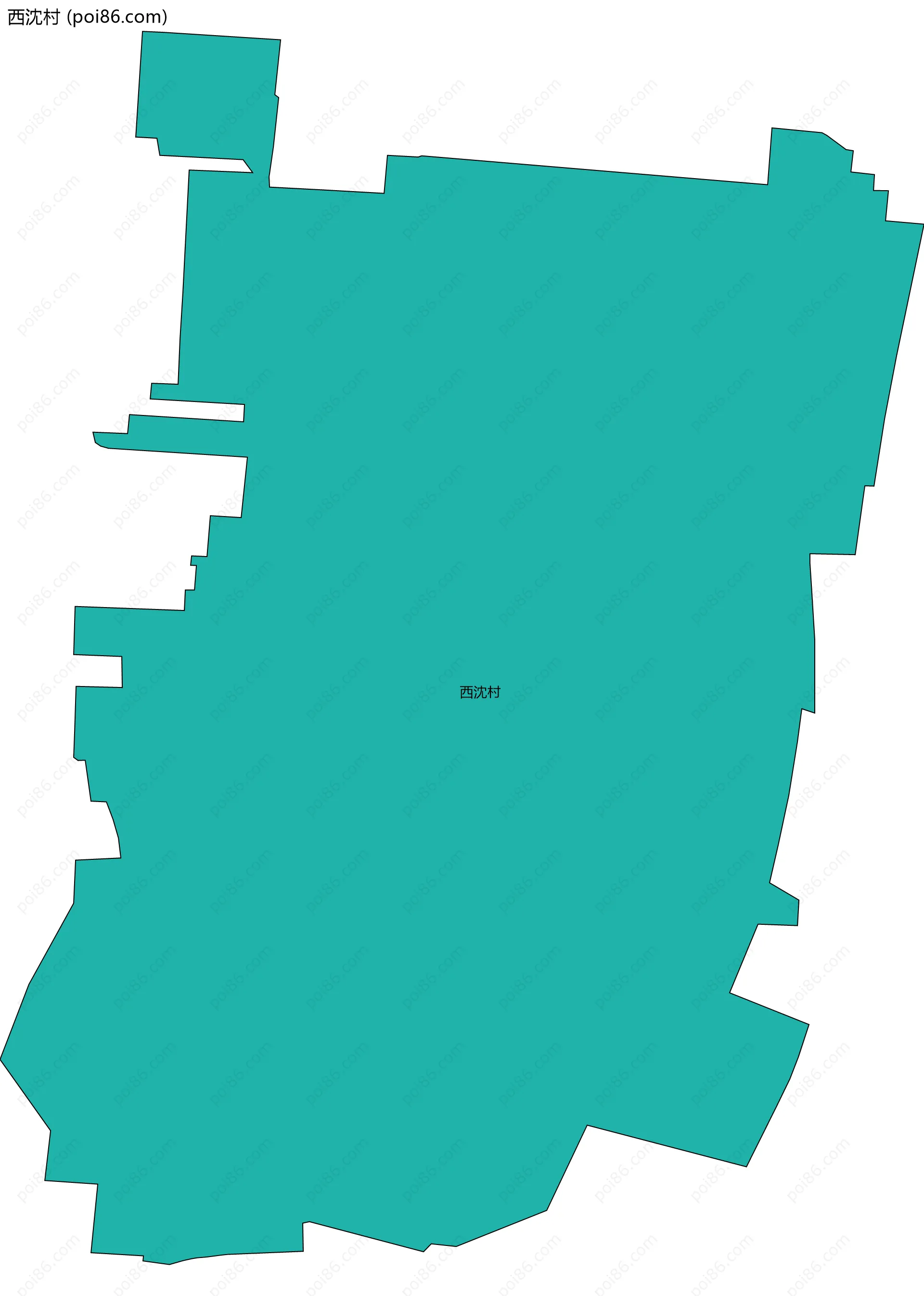 西沈村边界地图