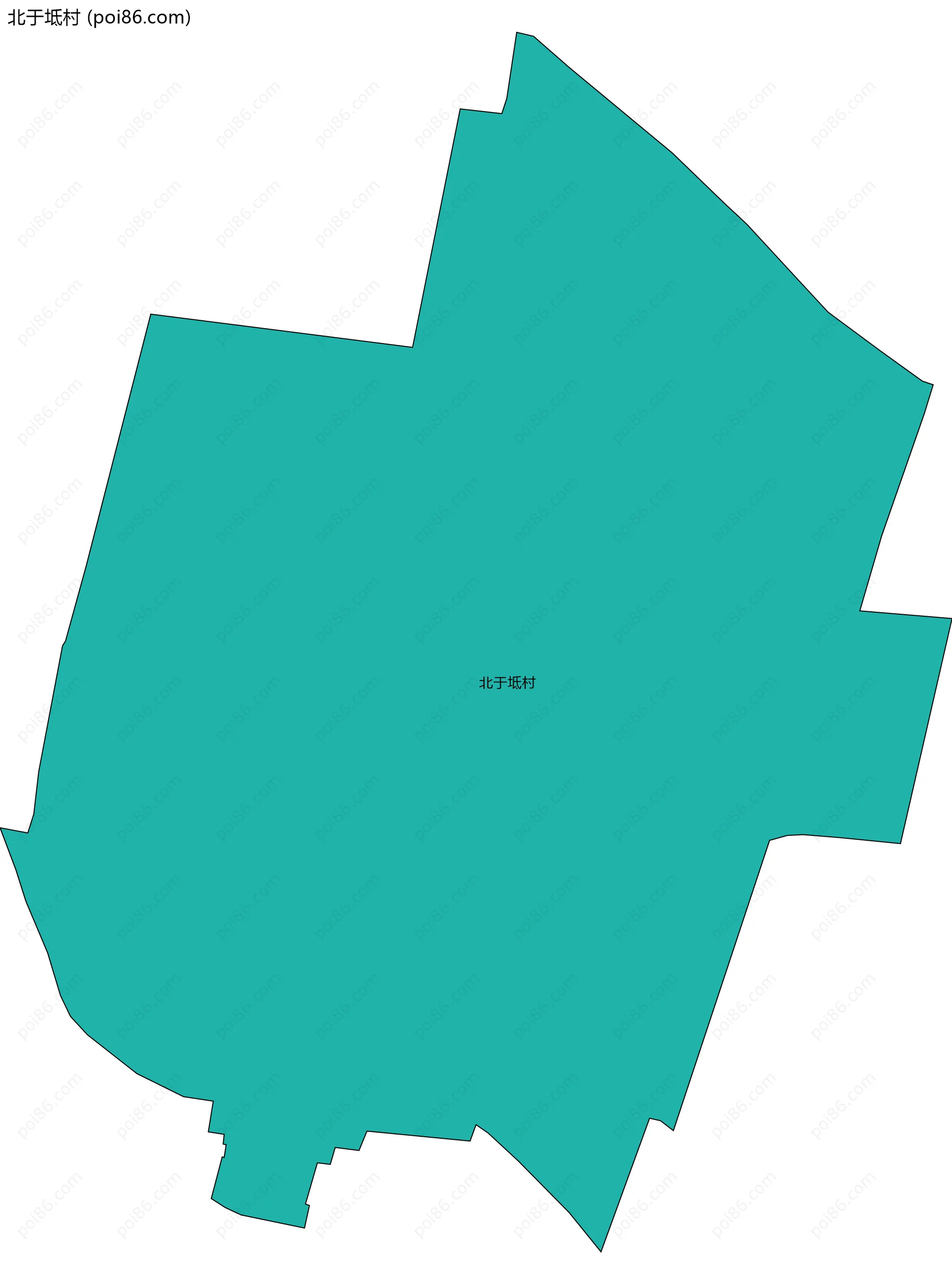 北于坻村边界地图