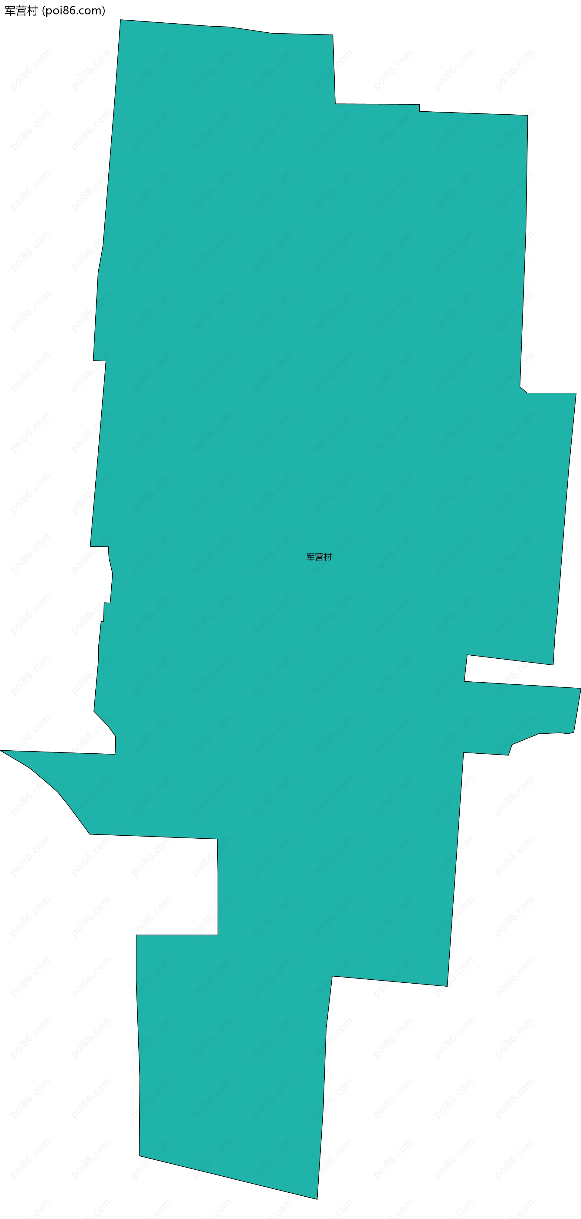 军营村边界地图