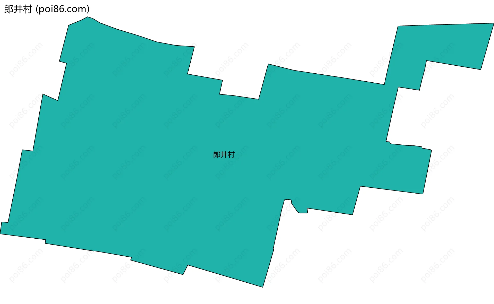 郎井村边界地图