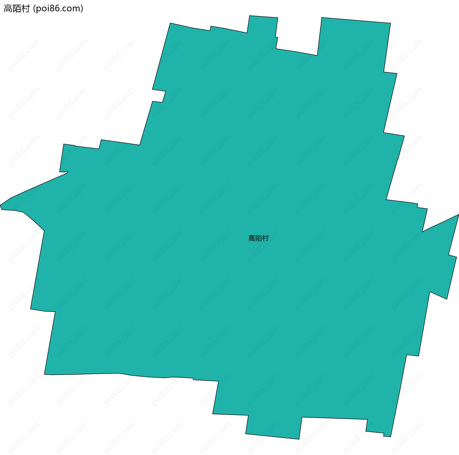 高陌村边界地图