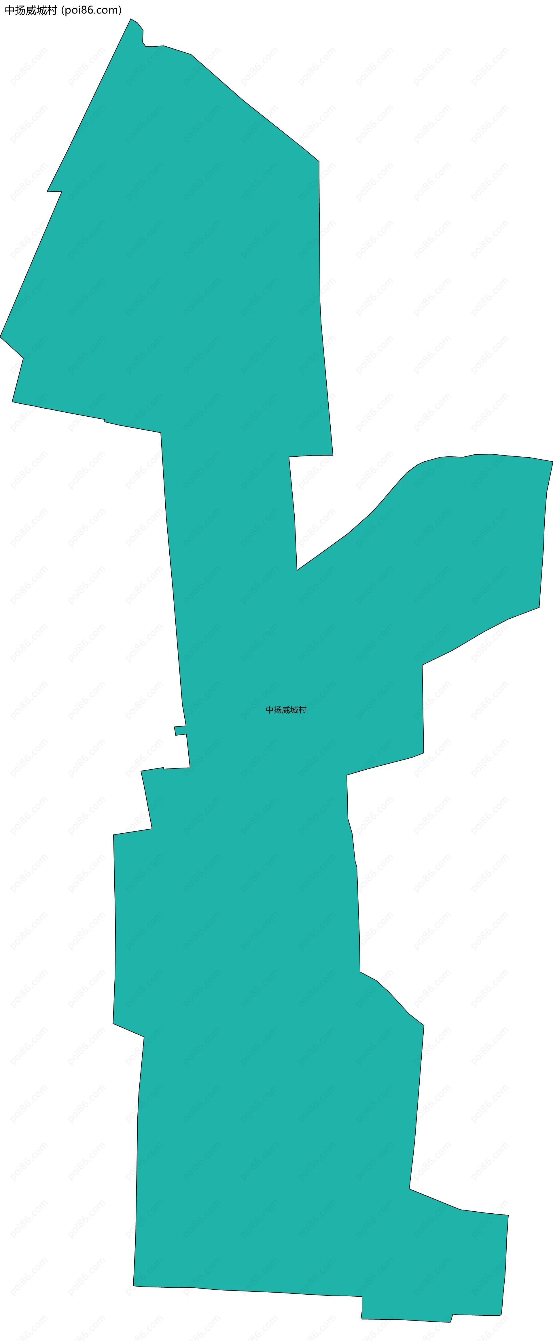 中扬威城村边界地图