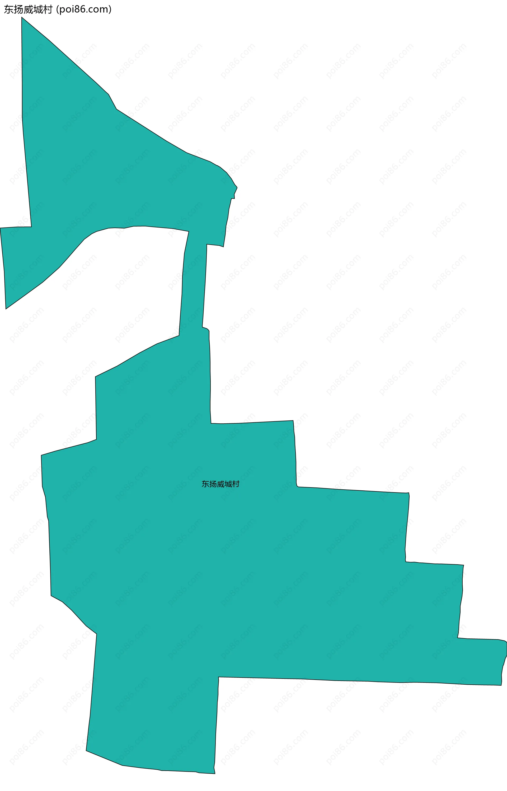 东扬威城村边界地图