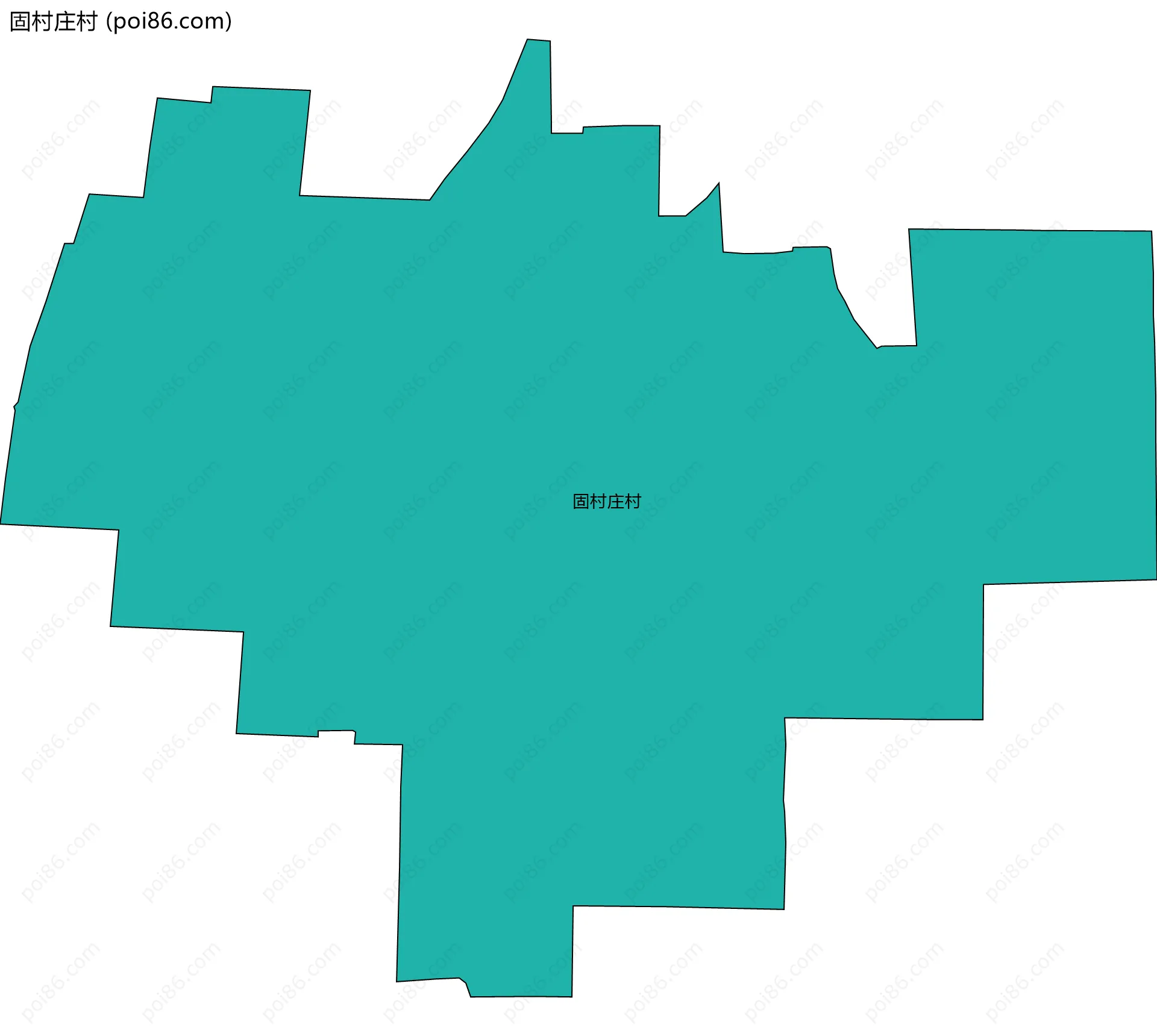 固村庄村边界地图