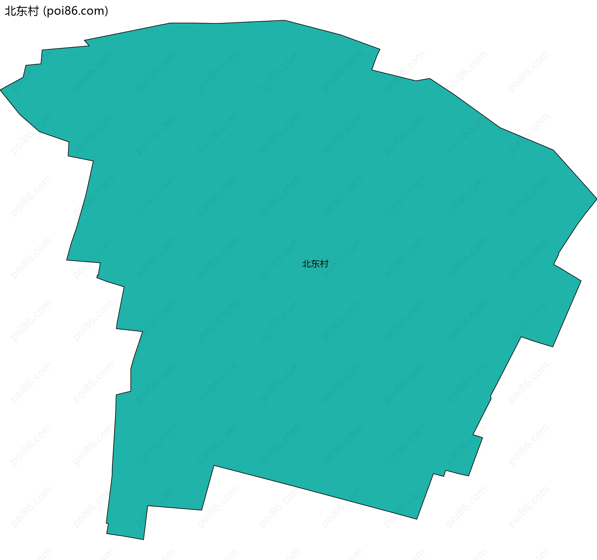 北东村边界地图