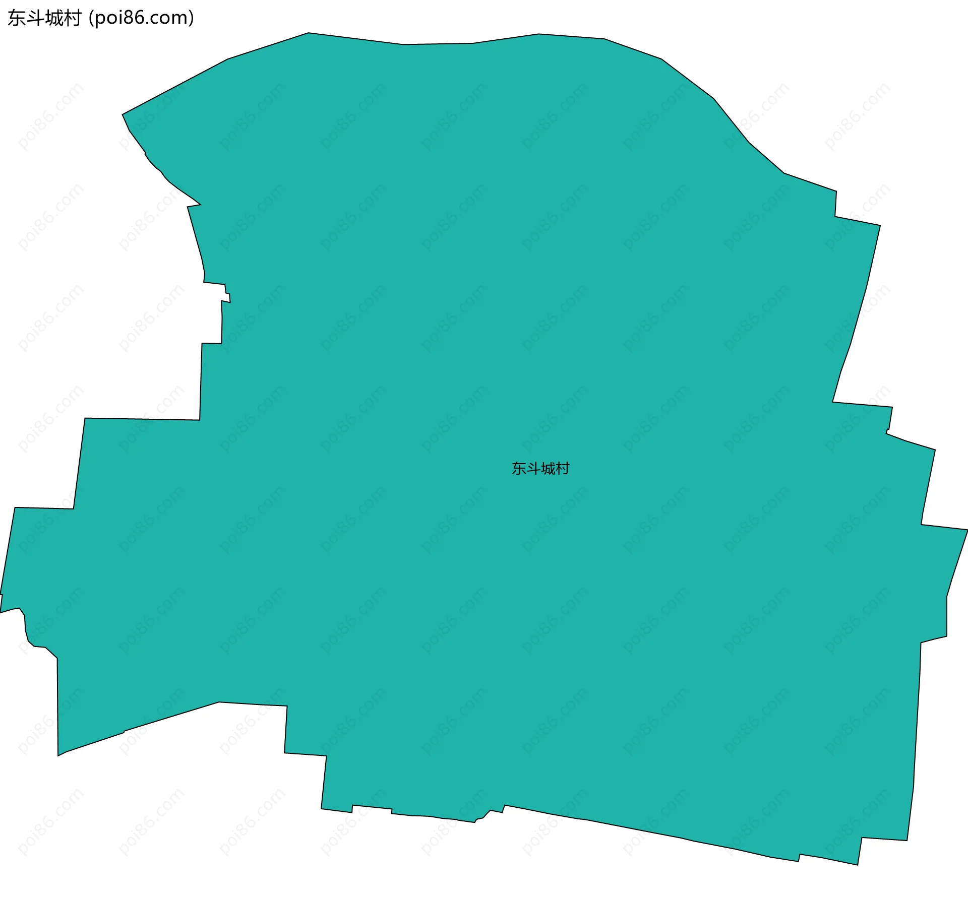 东斗城村边界地图