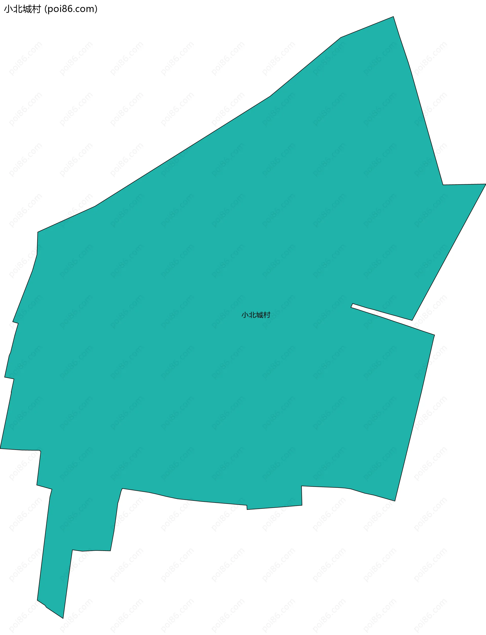 小北城村边界地图