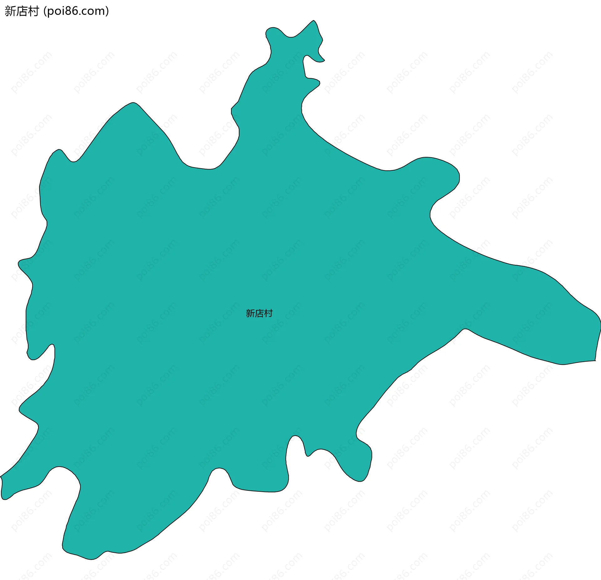 新店村边界地图