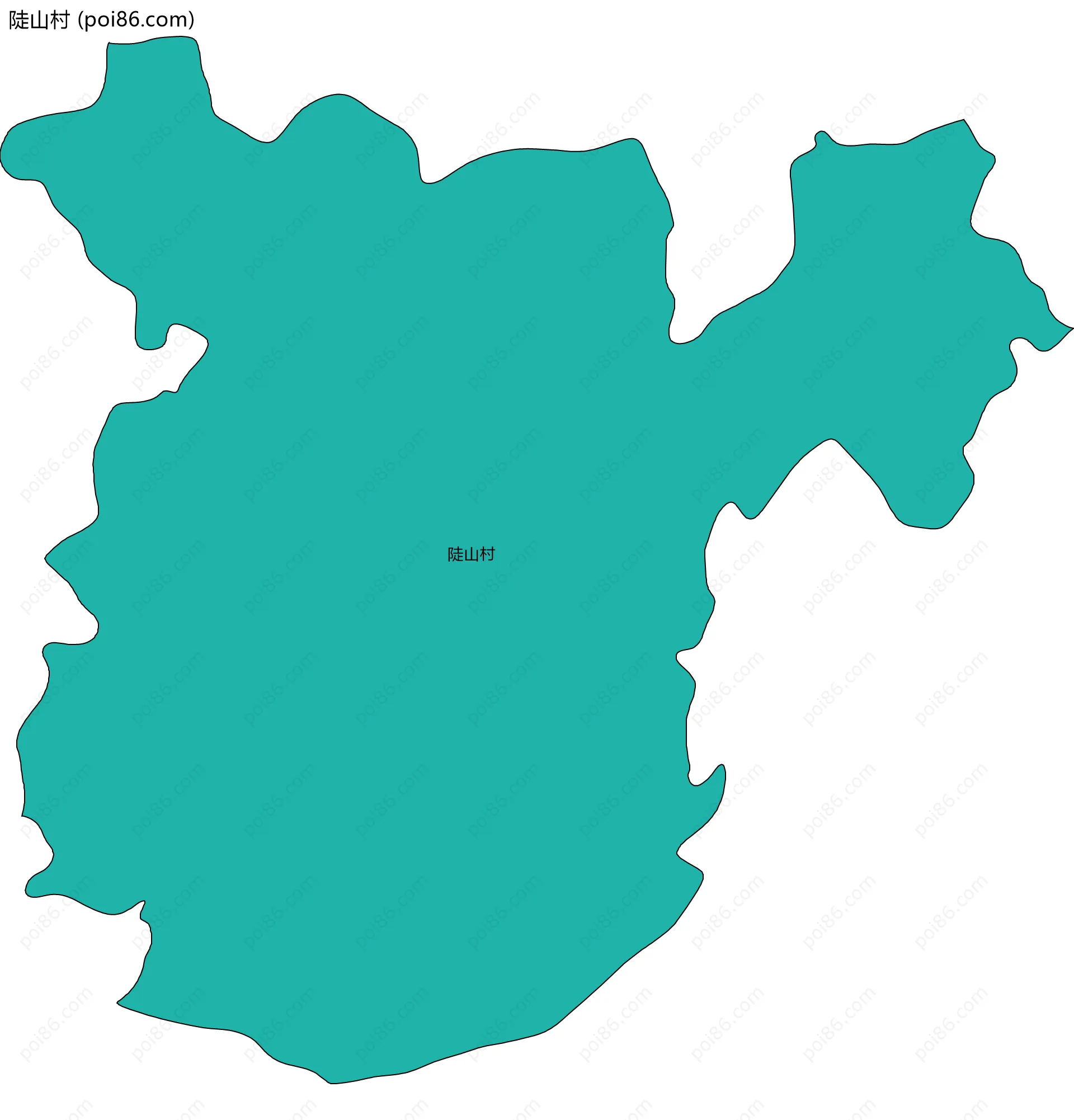 陡山村边界地图