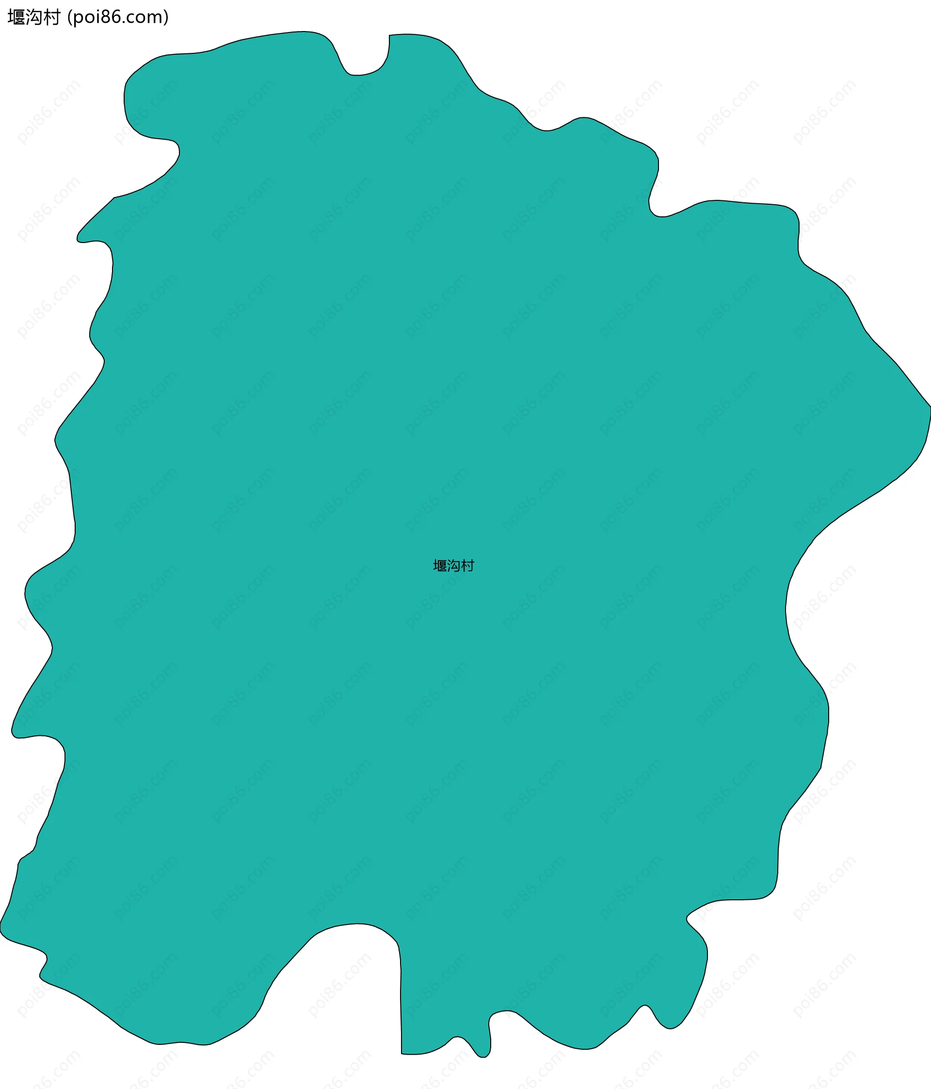 堰沟村边界地图