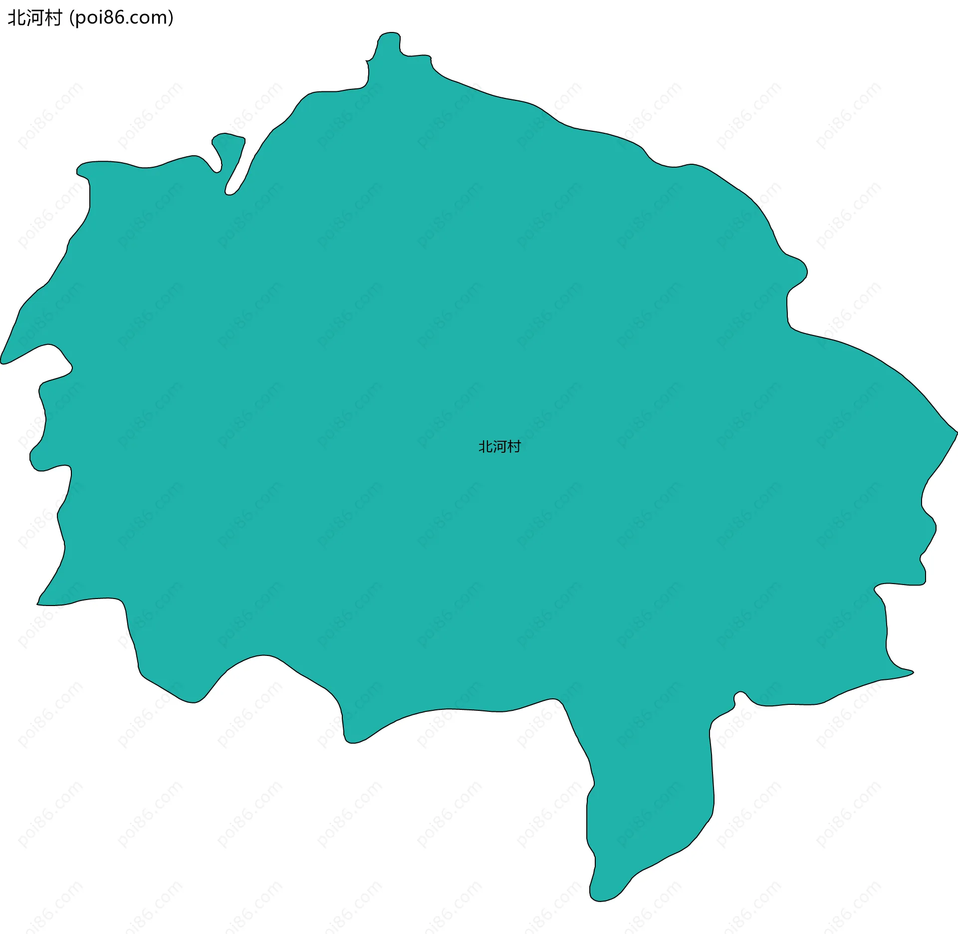 北河村边界地图