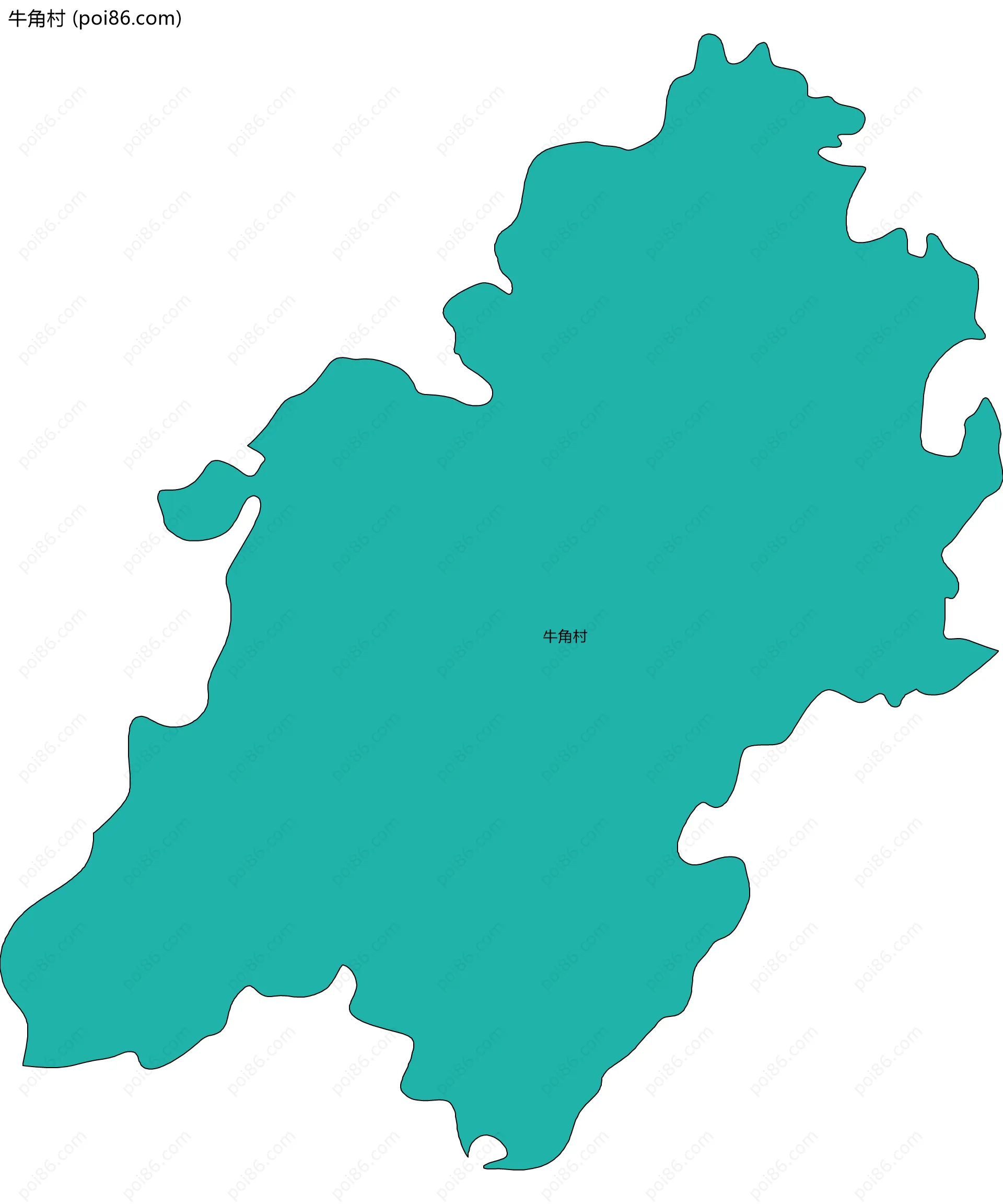 牛角村边界地图