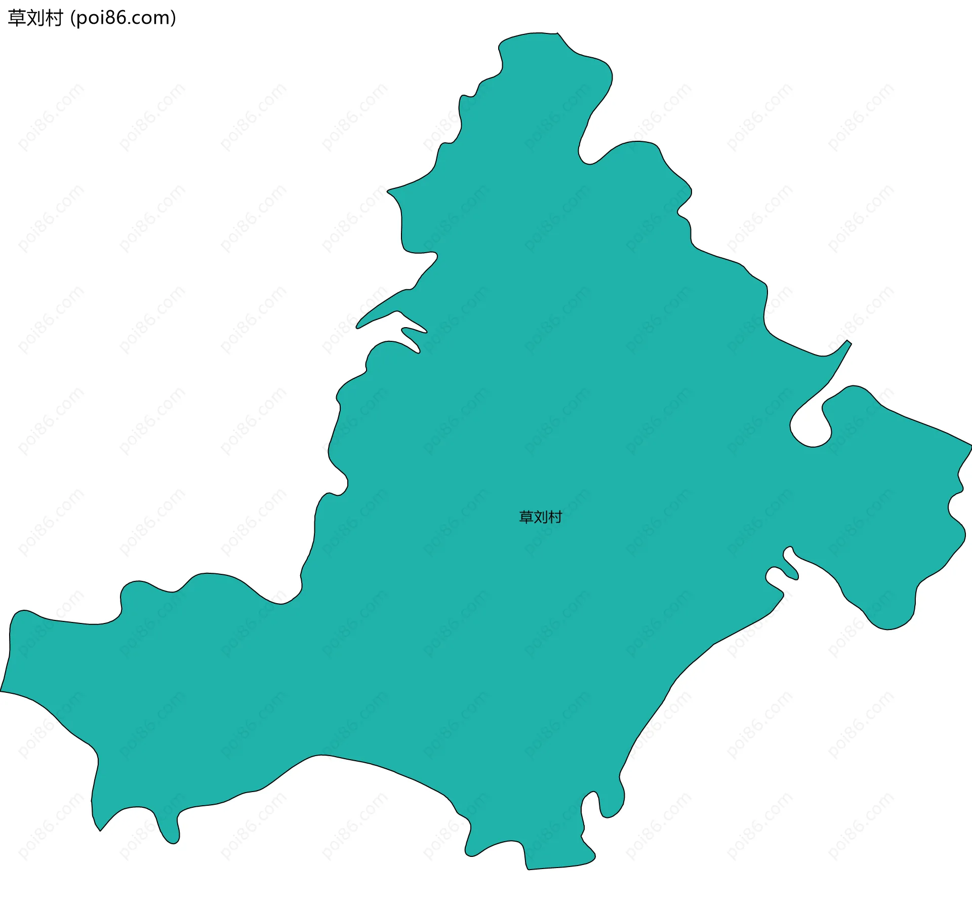 草刘村边界地图