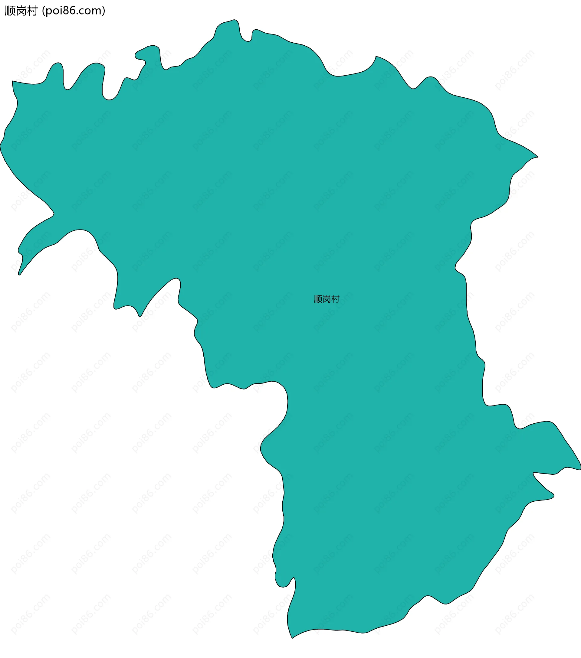 顺岗村边界地图