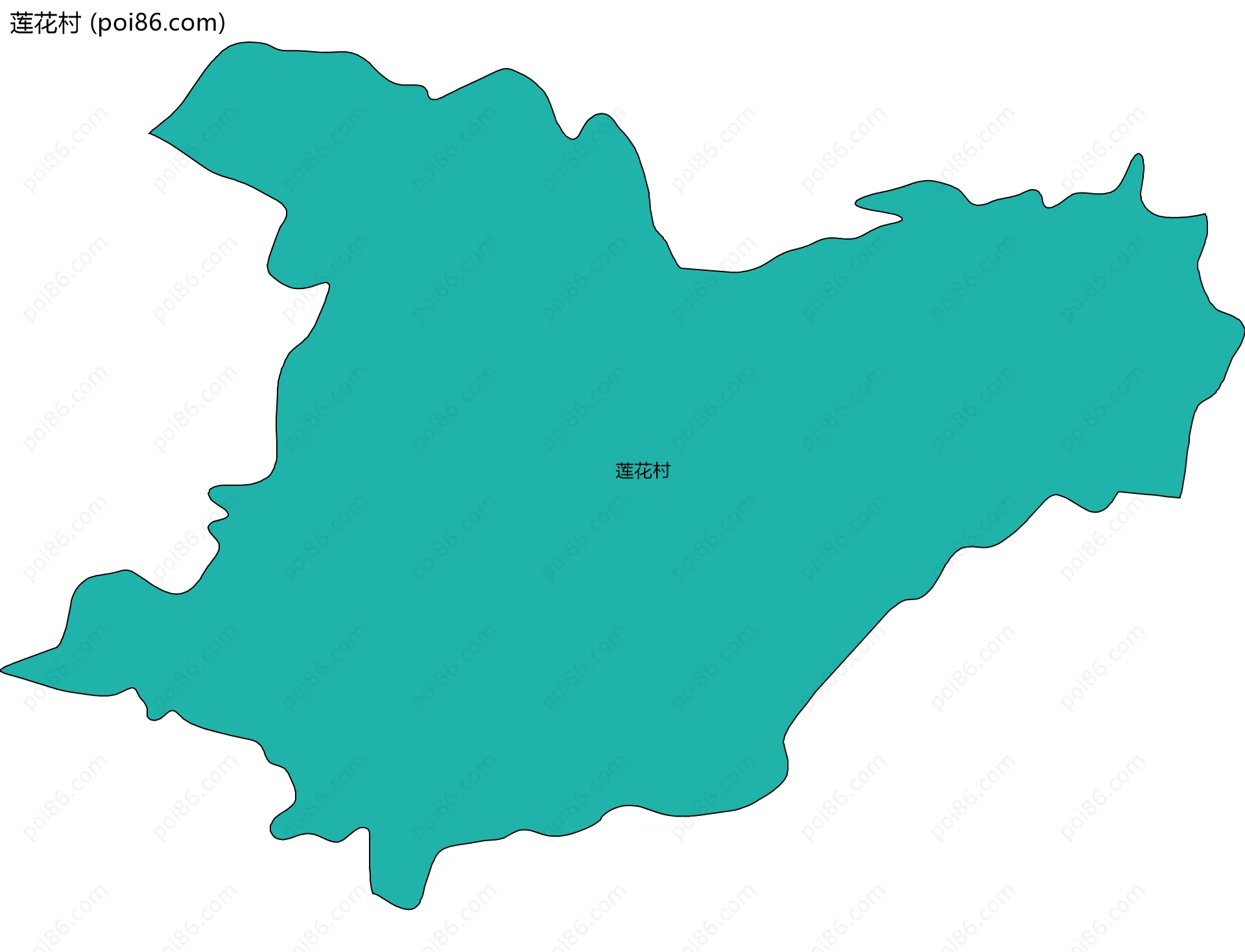 莲花村边界地图