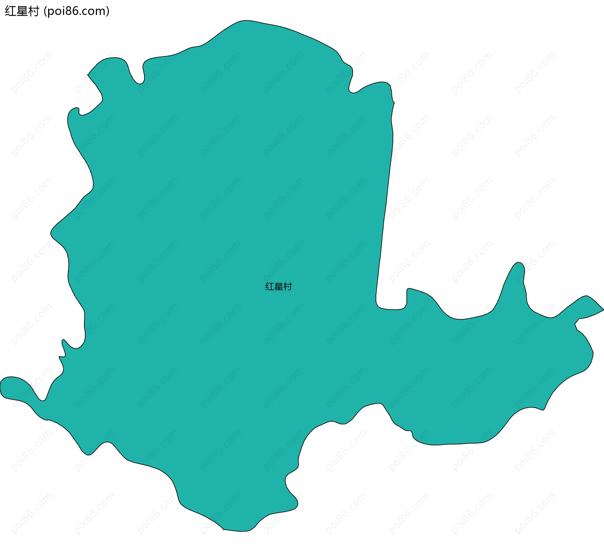 红星村边界地图