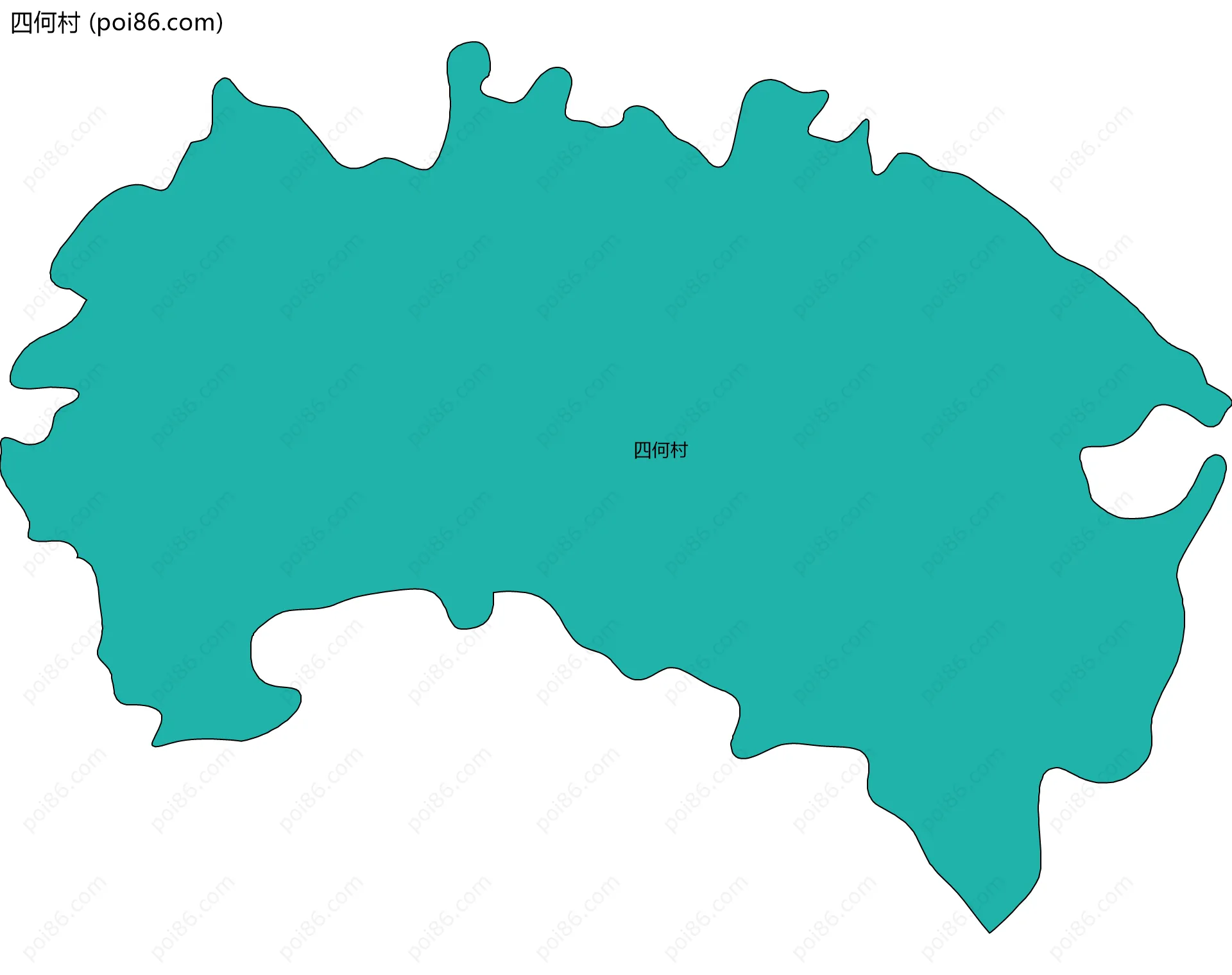 四何村边界地图