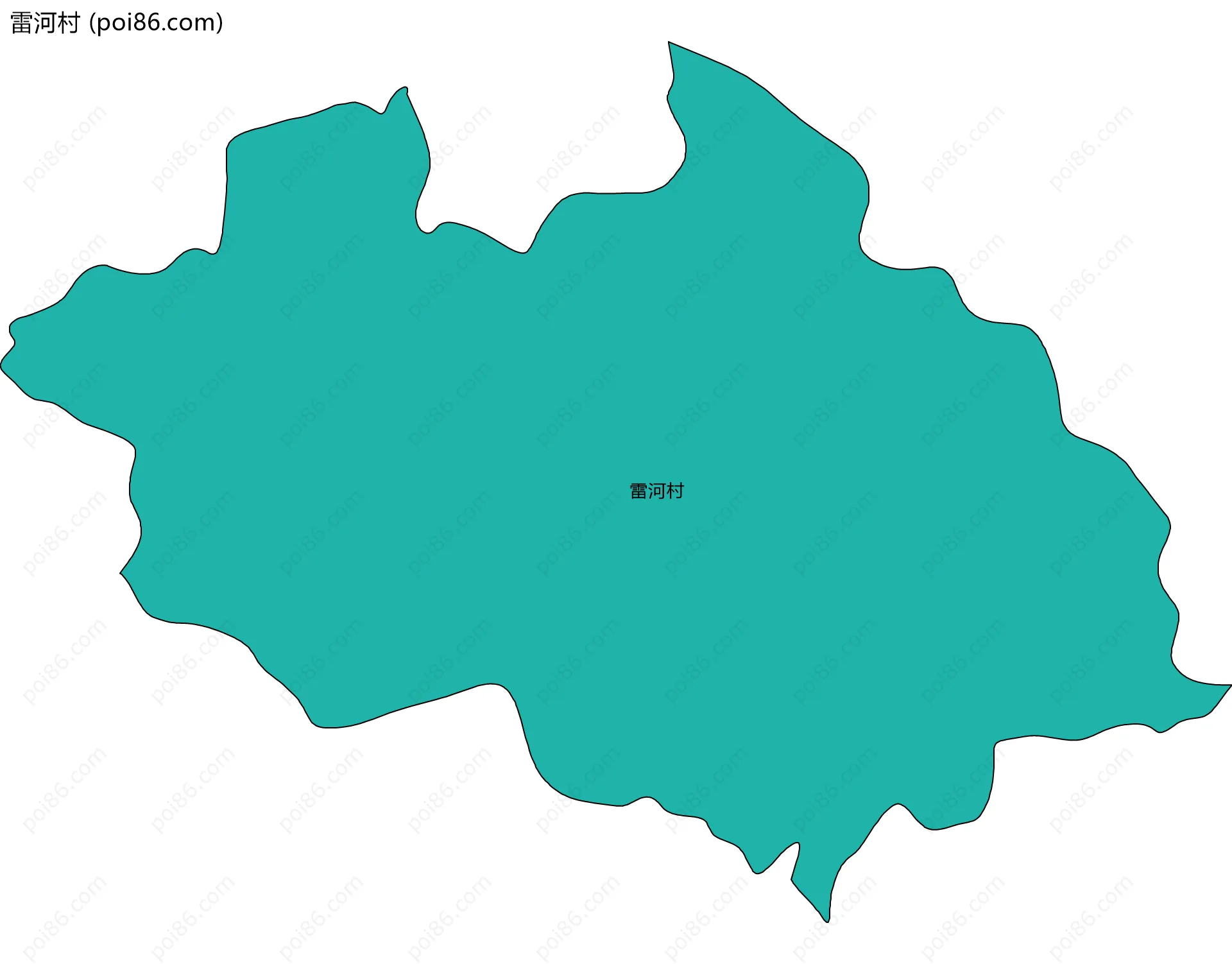 雷河村边界地图