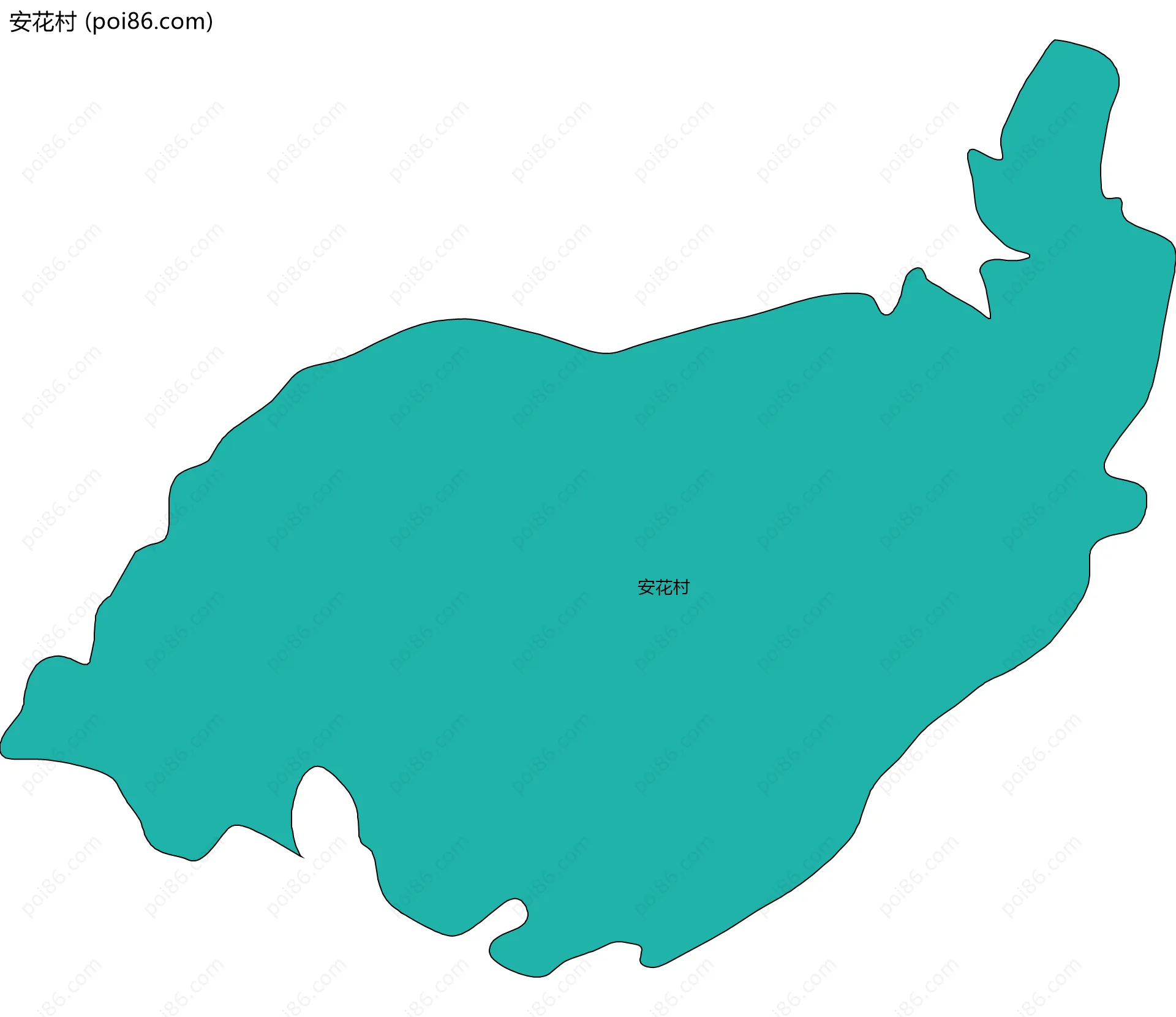 安花村边界地图