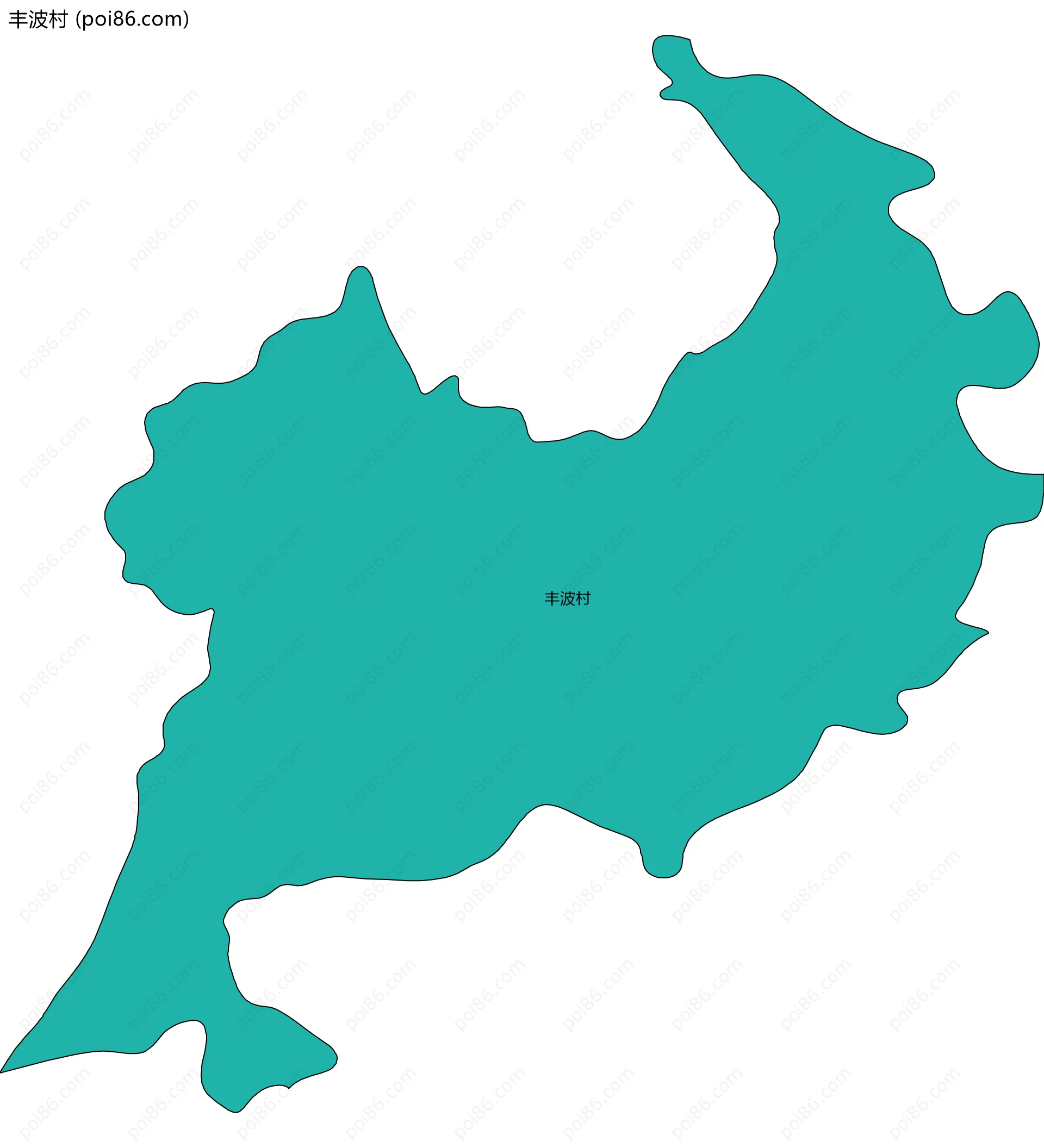 丰波村边界地图