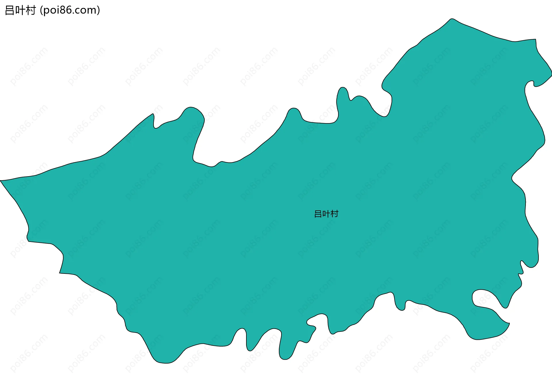 吕叶村边界地图