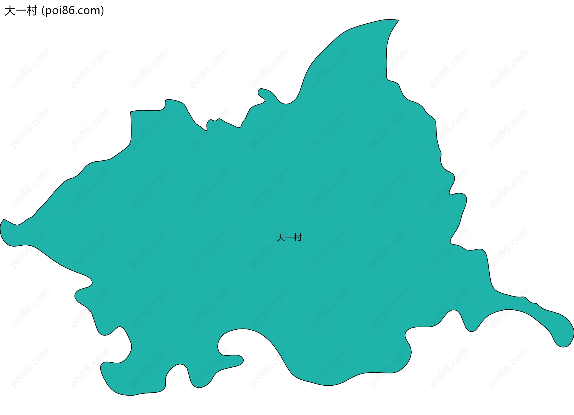大一村边界地图