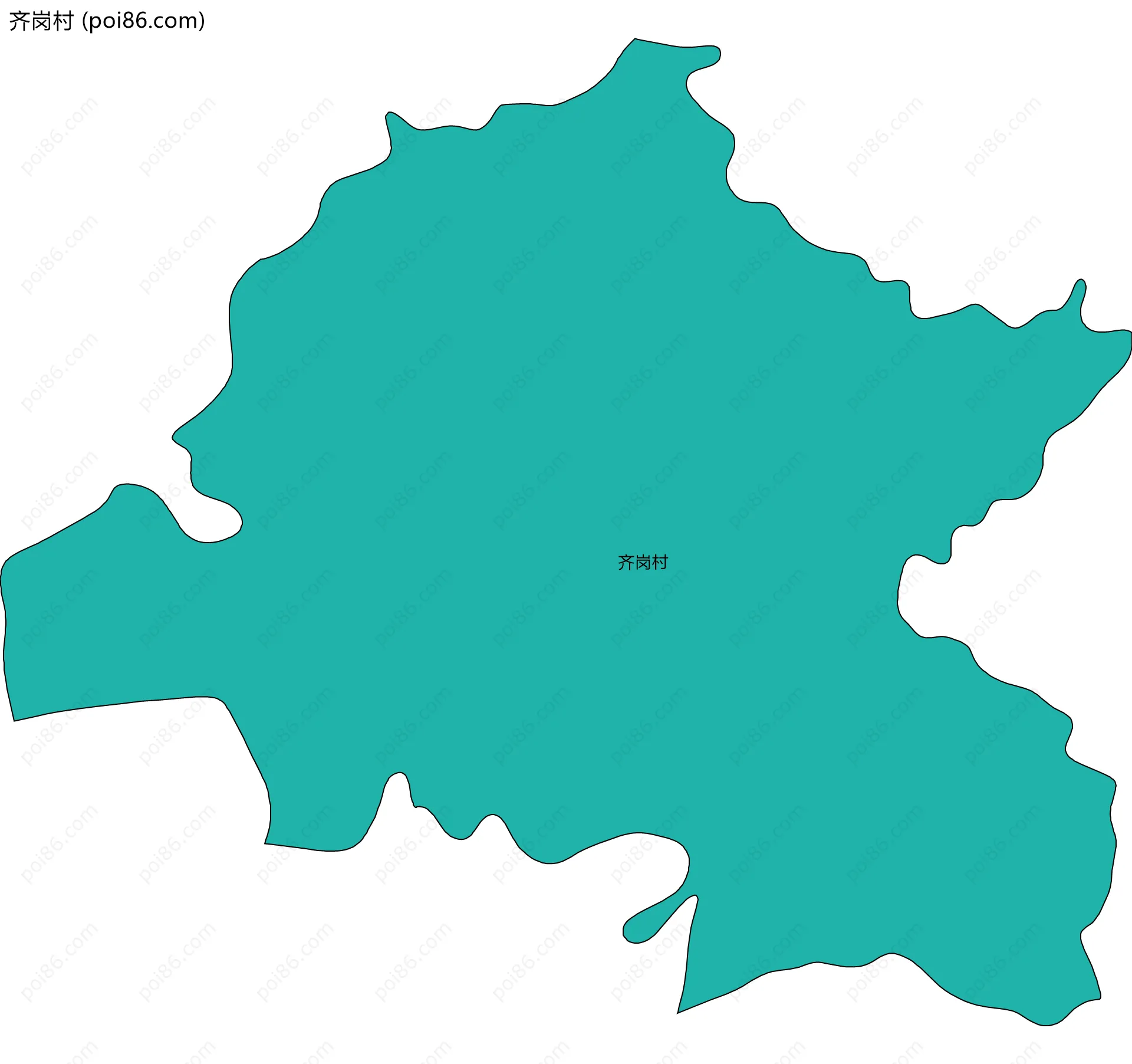 齐岗村边界地图