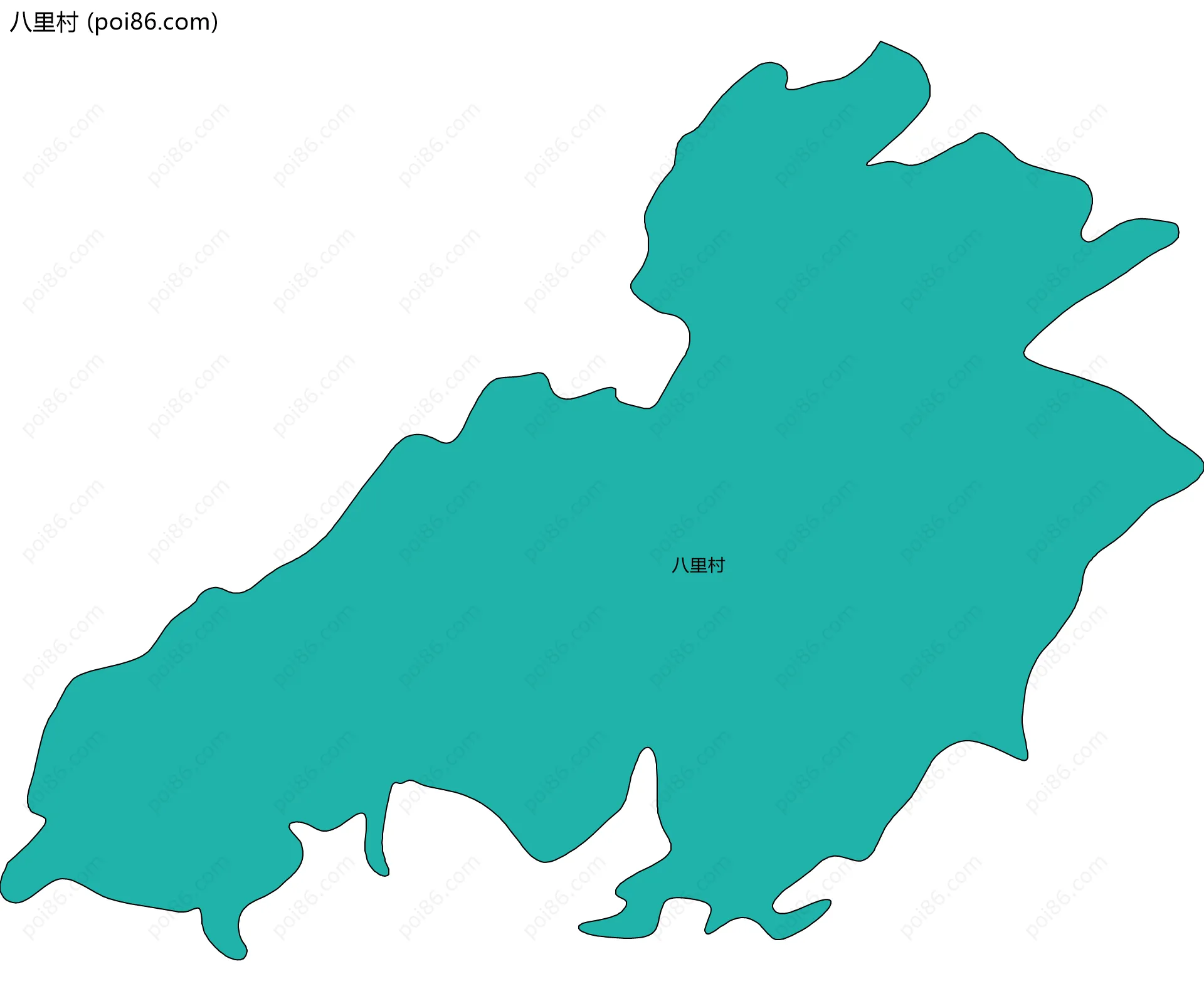 八里村边界地图